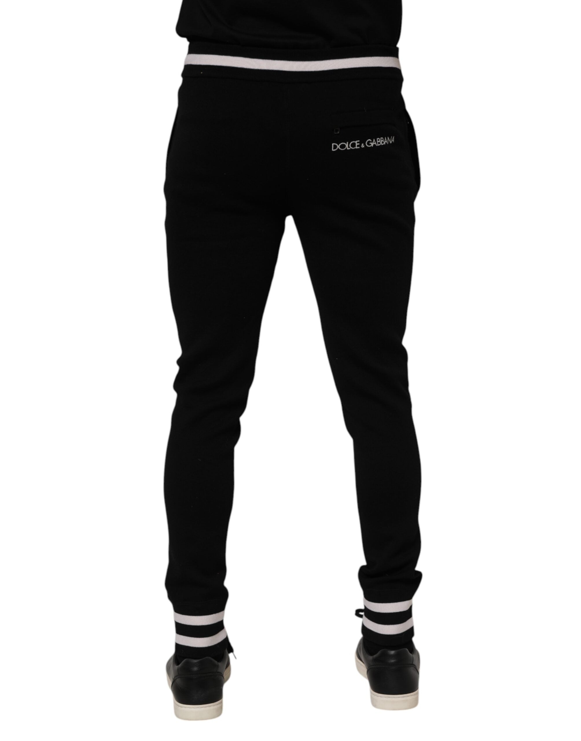 Black Cotton Men Jogger Sweatpants Pants