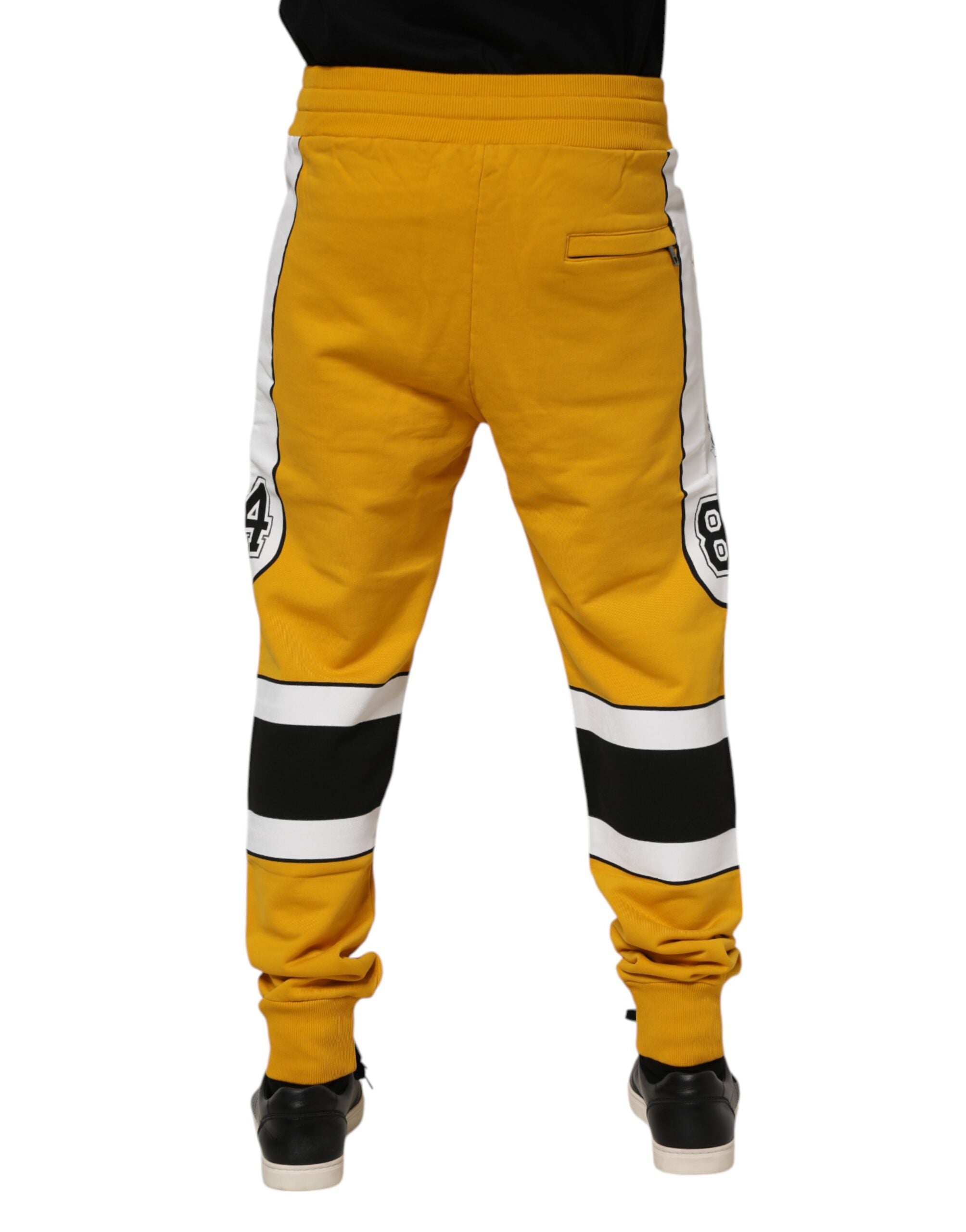Yellow Cotton Logo Jogger Sweatpants Pants