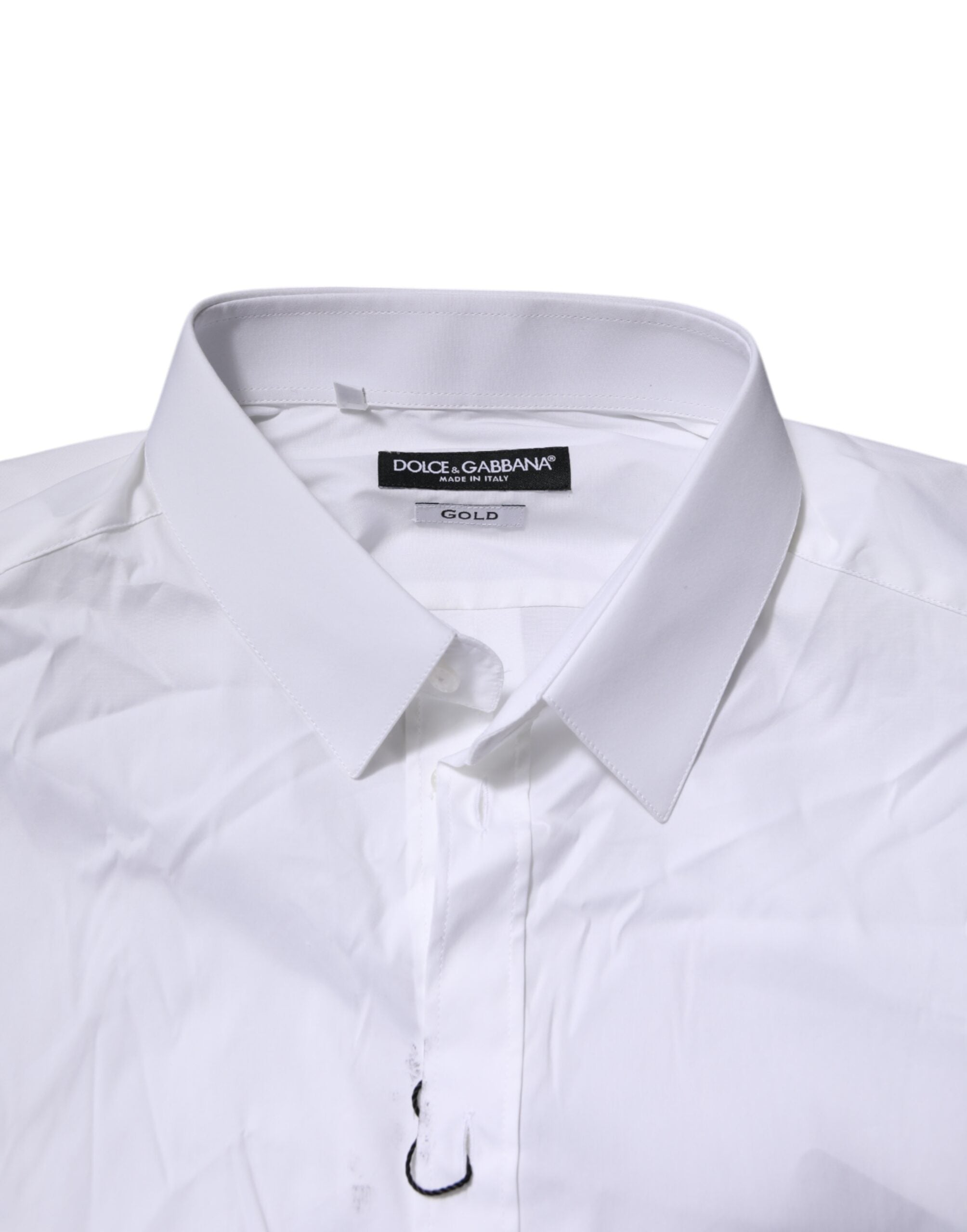 White Cotton GOLD Long Sleeves Formal Shirt