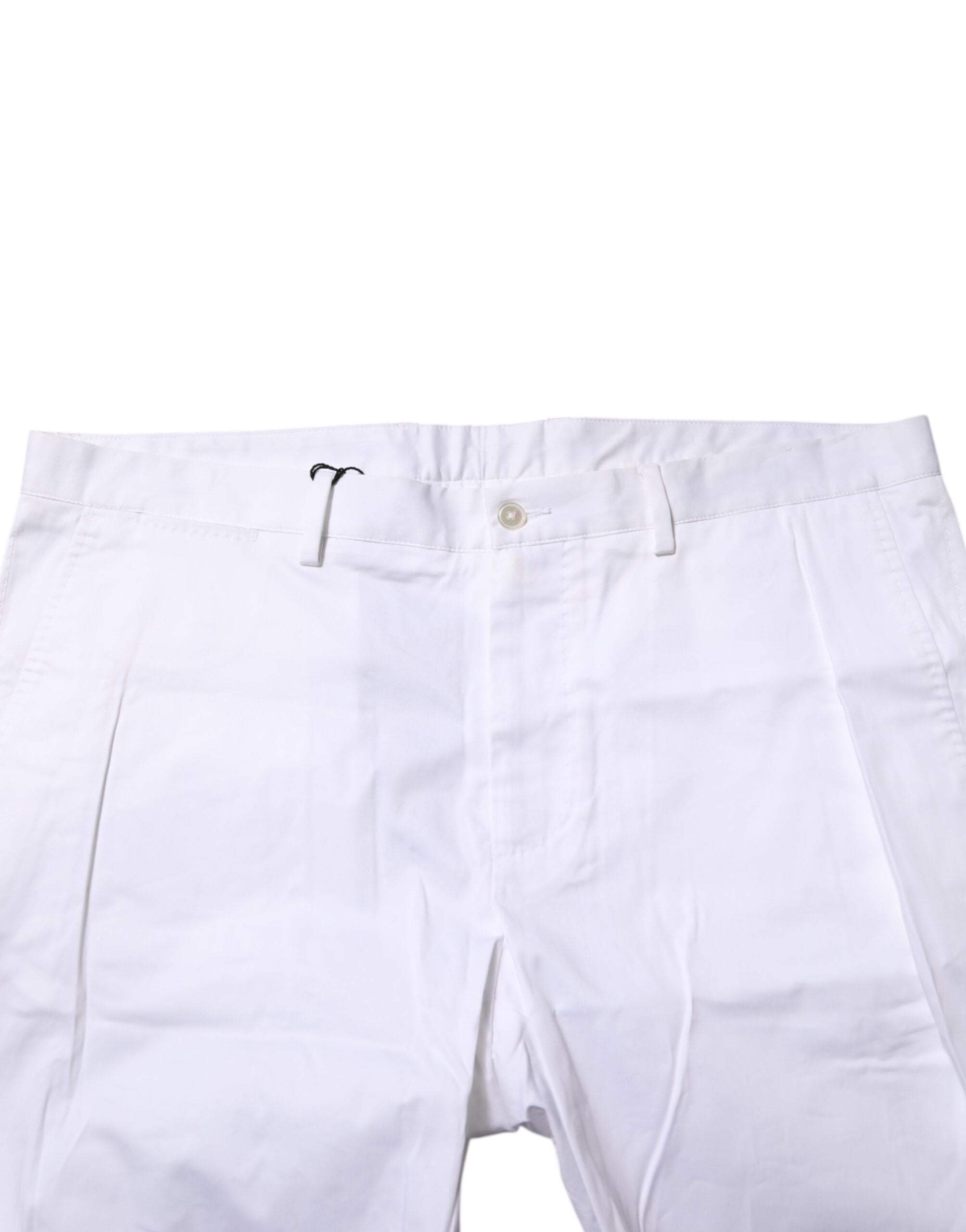 White Chinos Cotton Stretch Casual Shorts
