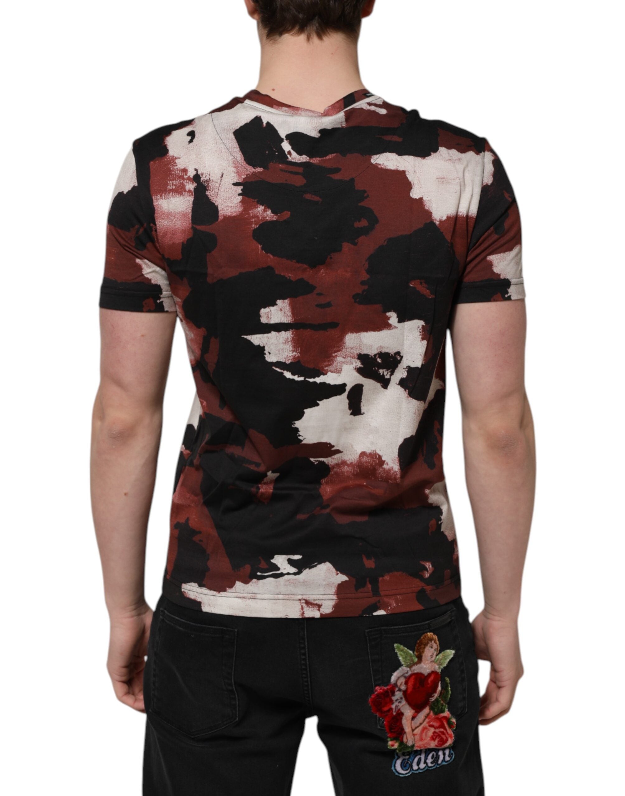 Multicolor Camouflage Men Crew Neck T-shirt