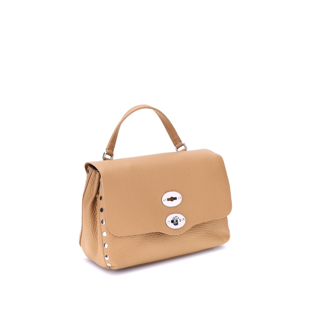 Beige Calf Leather Bos Taurus Handbag