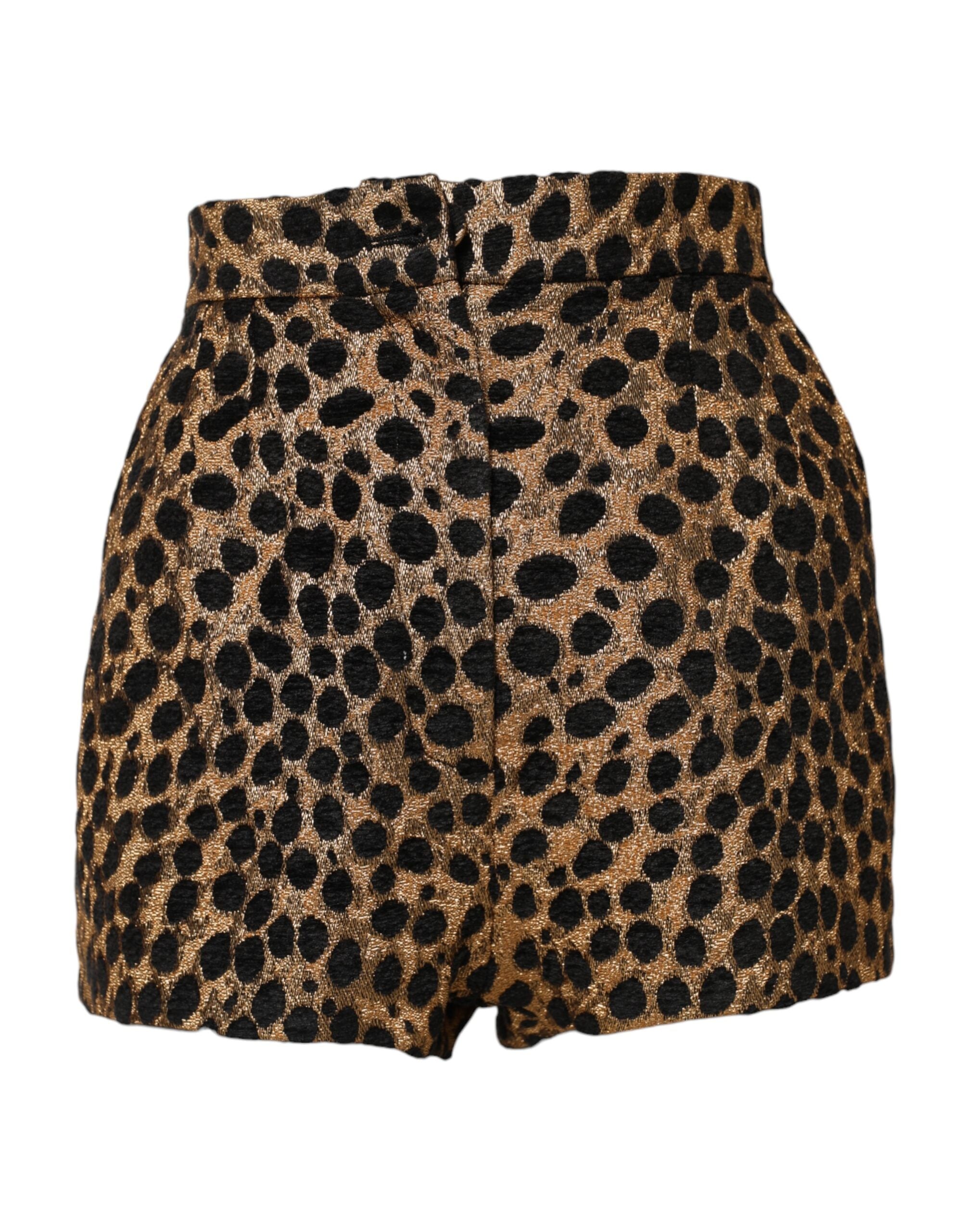 Brown Leopard High Waisted Hot Pants Shorts