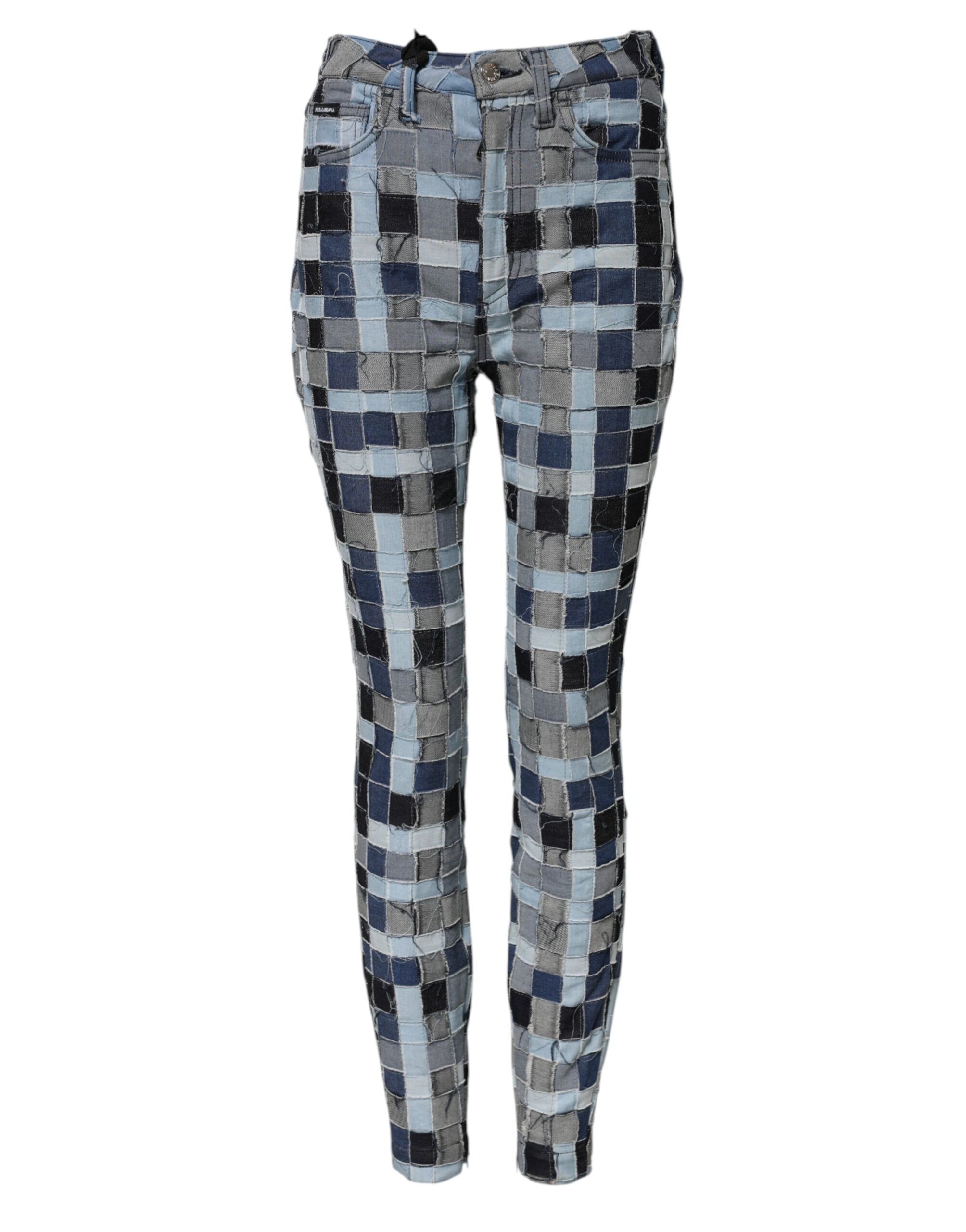 Multicolor Patchwork Skinny Denim Jeans