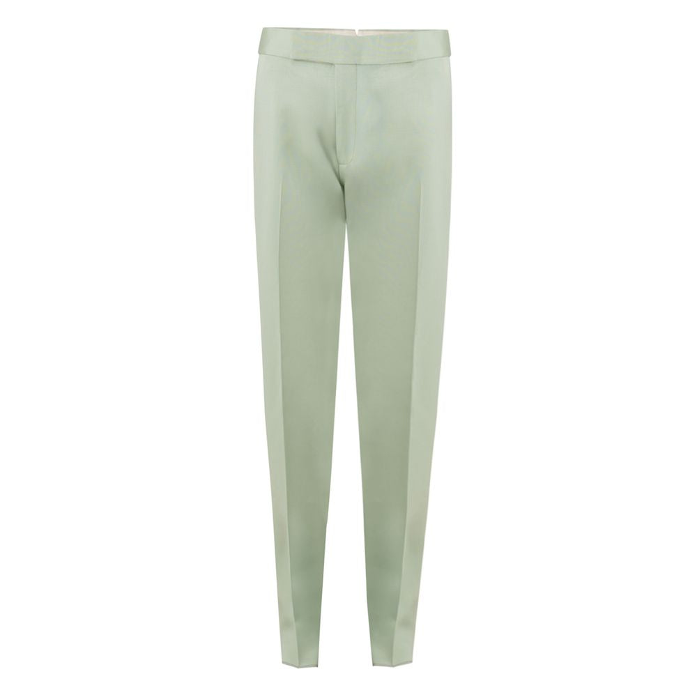 Green Viscose Chino Pants