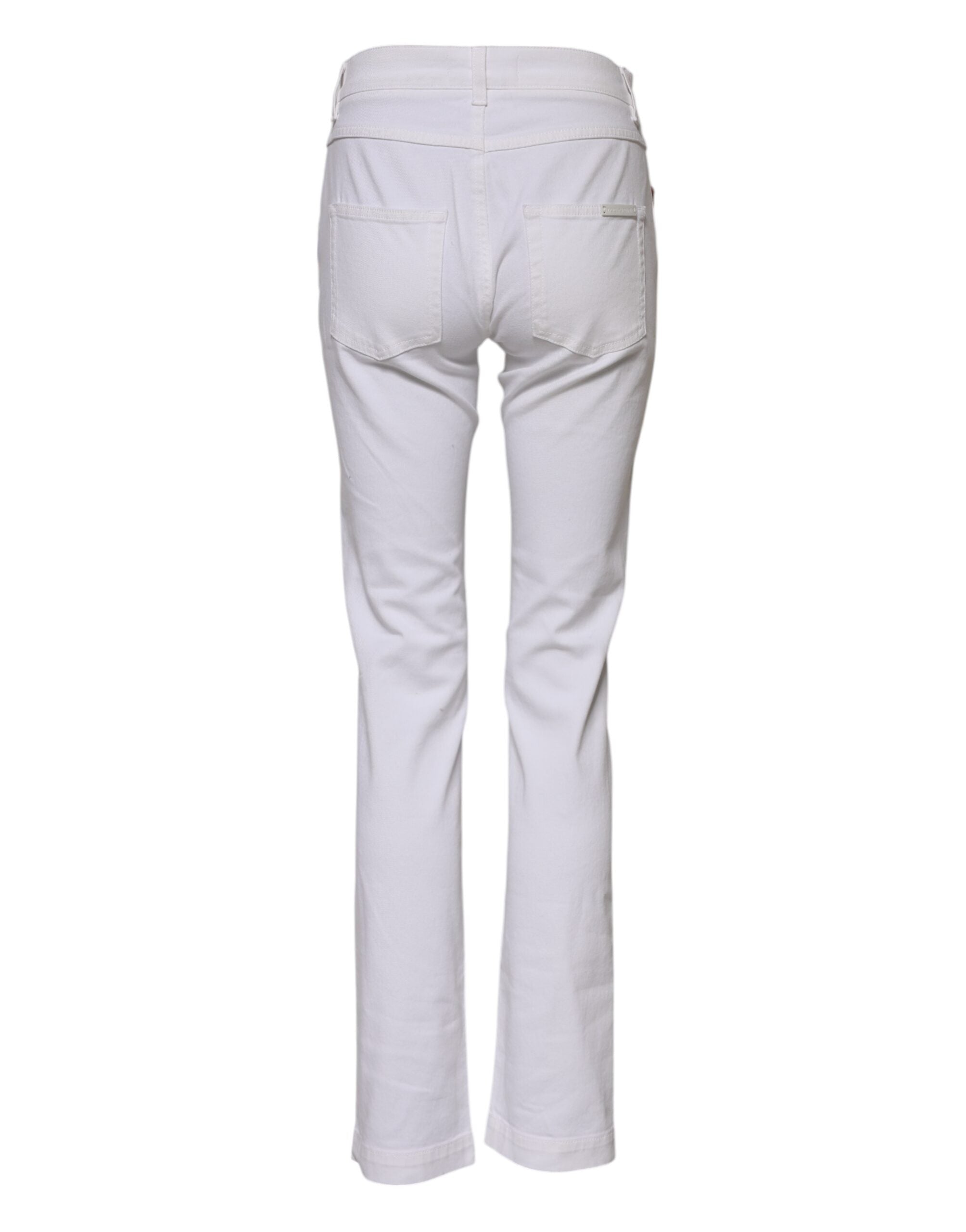 White Floral Embroidery GIRLY Denim Jeans