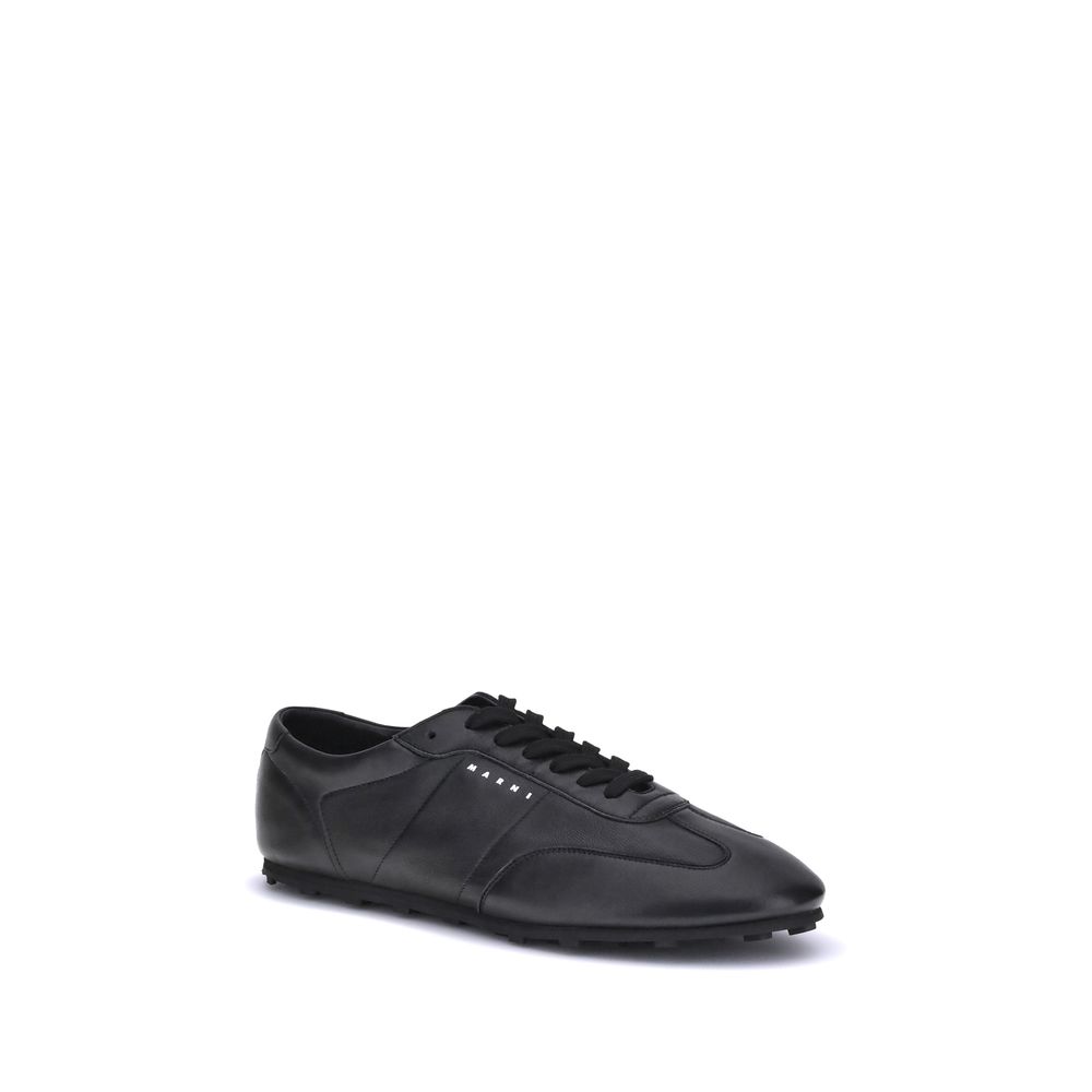 Black Calf Leather Bos Taurus Athletic Sneakers