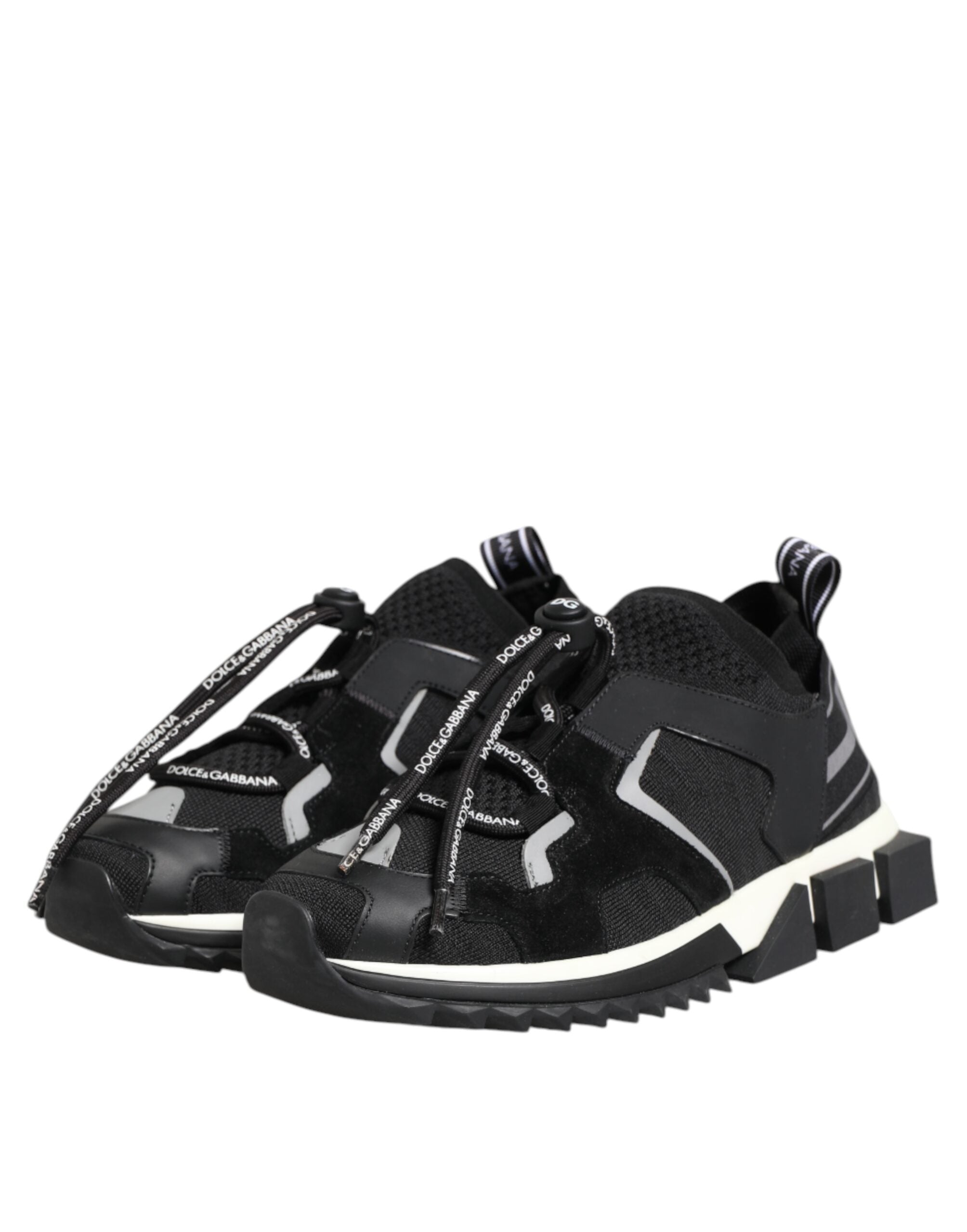 Black White Logo Sorrento Sneakers Shoes