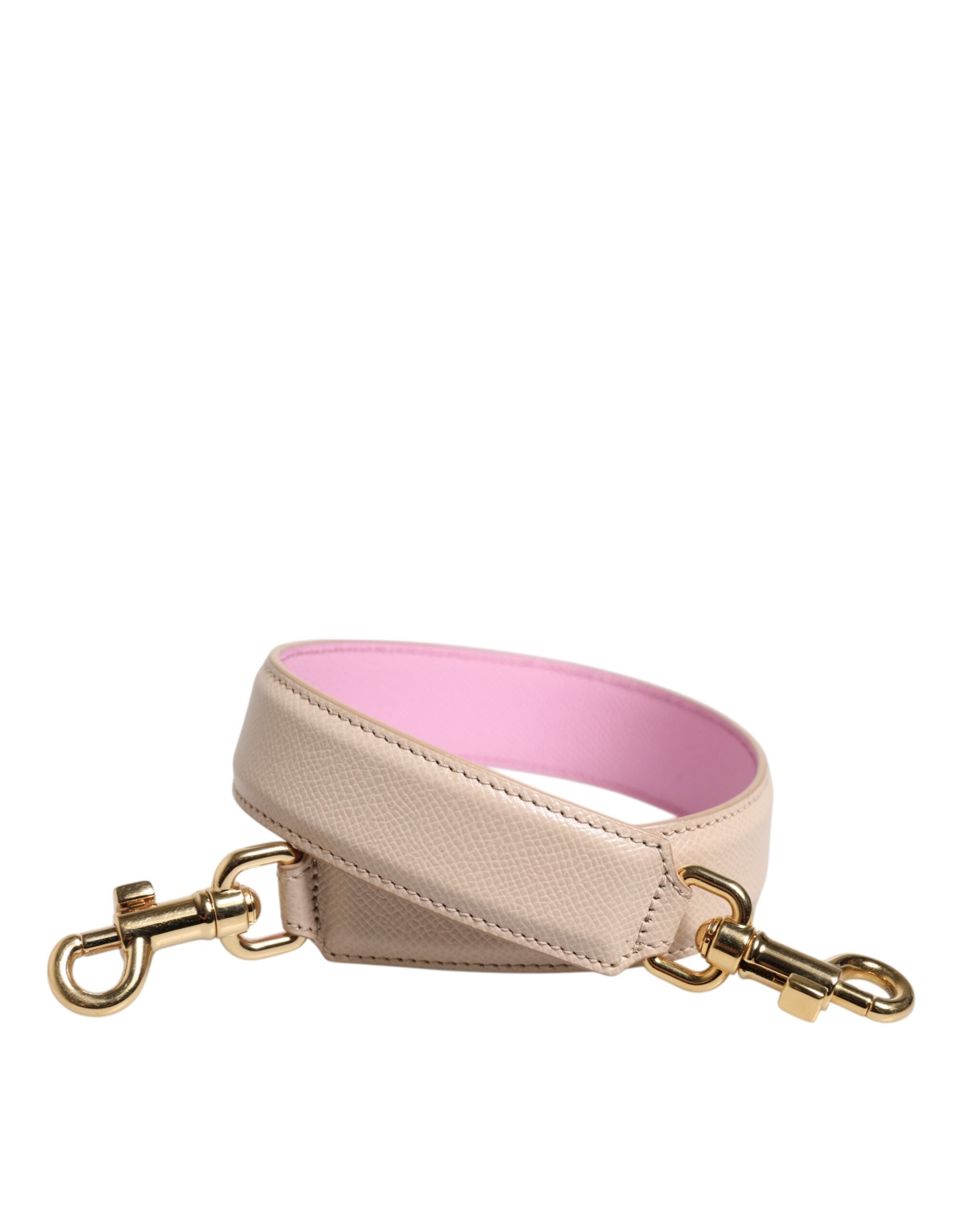 Beige Pink Leather Handbag Accessory Shoulder Strap