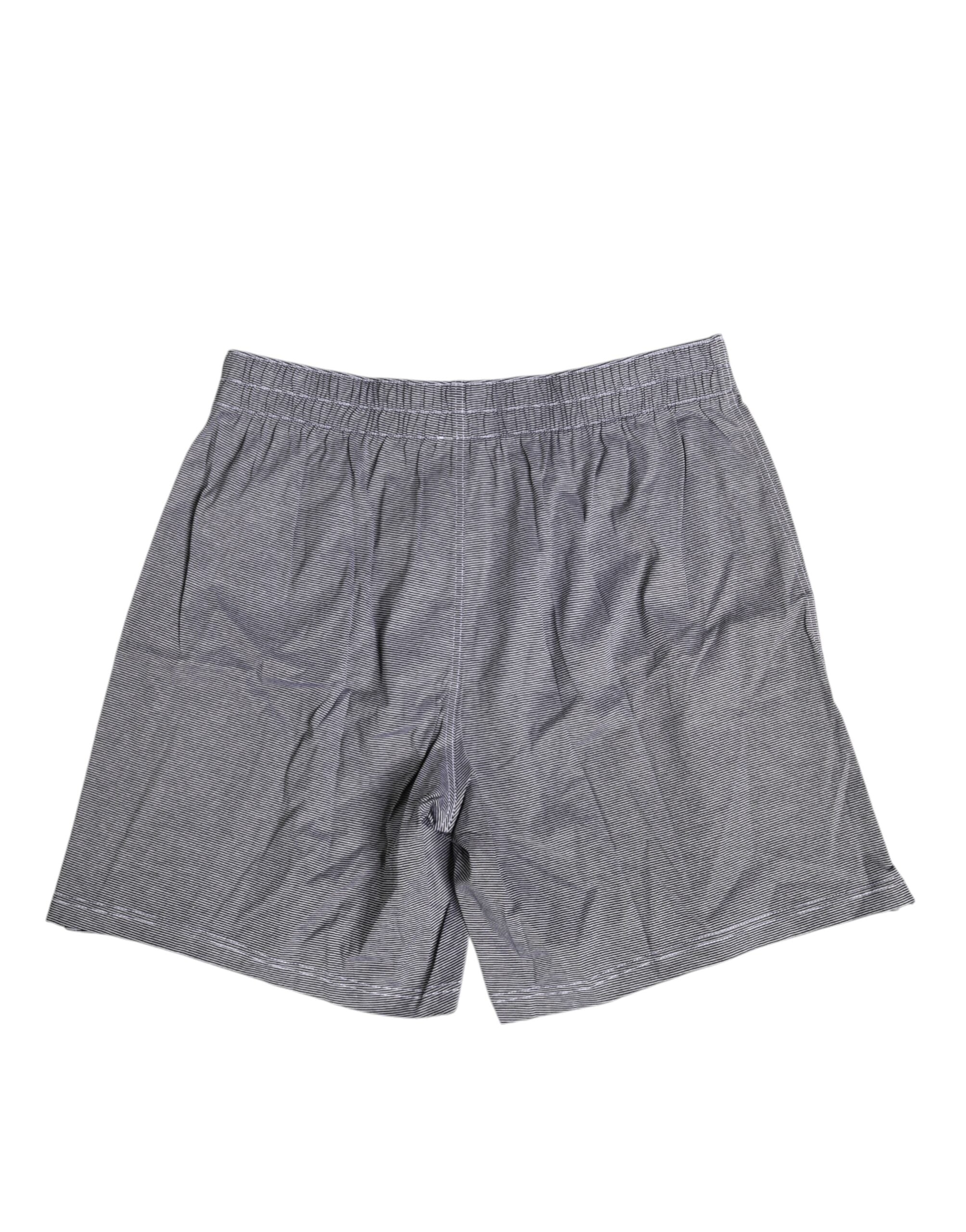 Gray Striped Cotton Regular Boxer Underwear