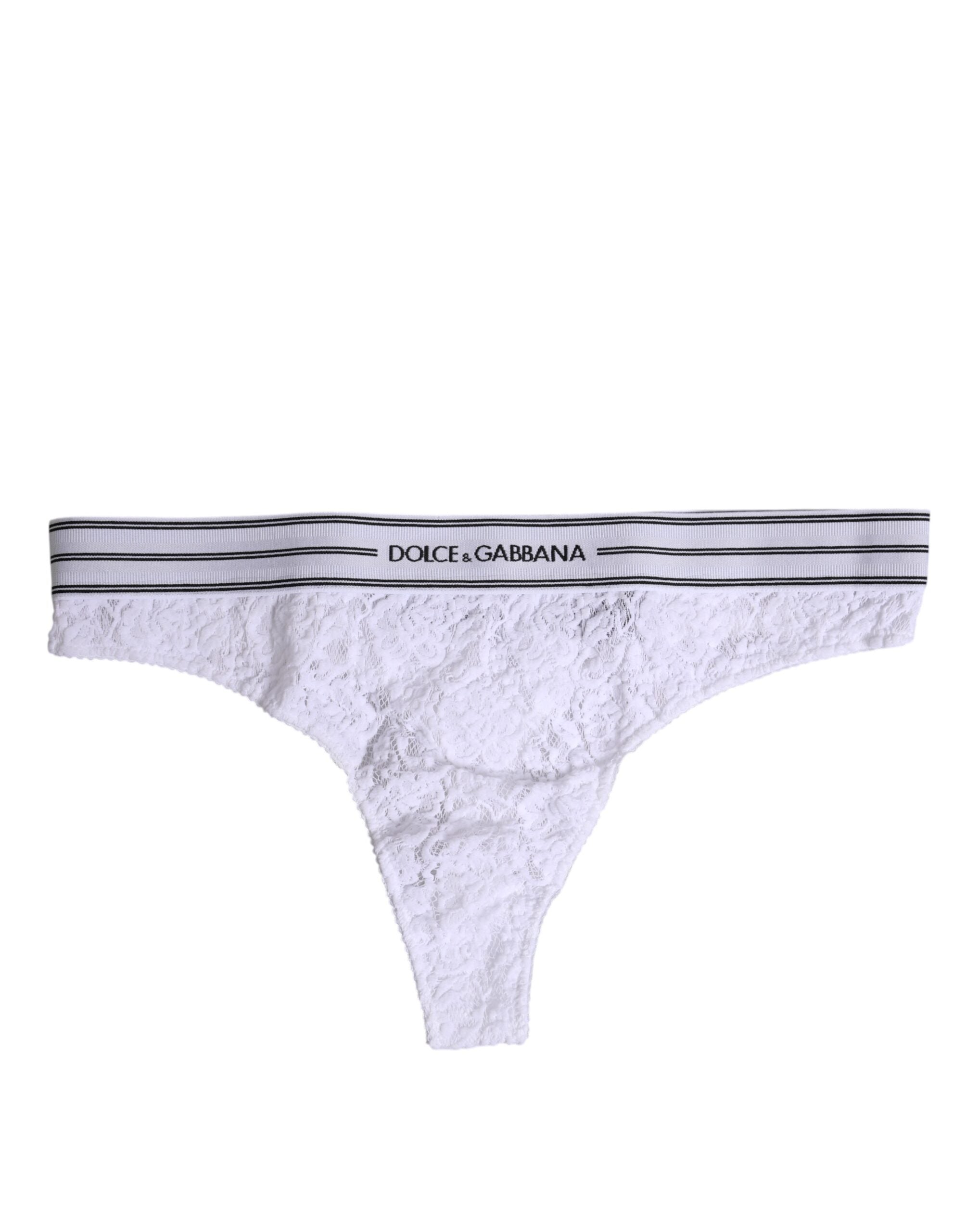 White Nylon Floral Lace Bottom Panty Underwear