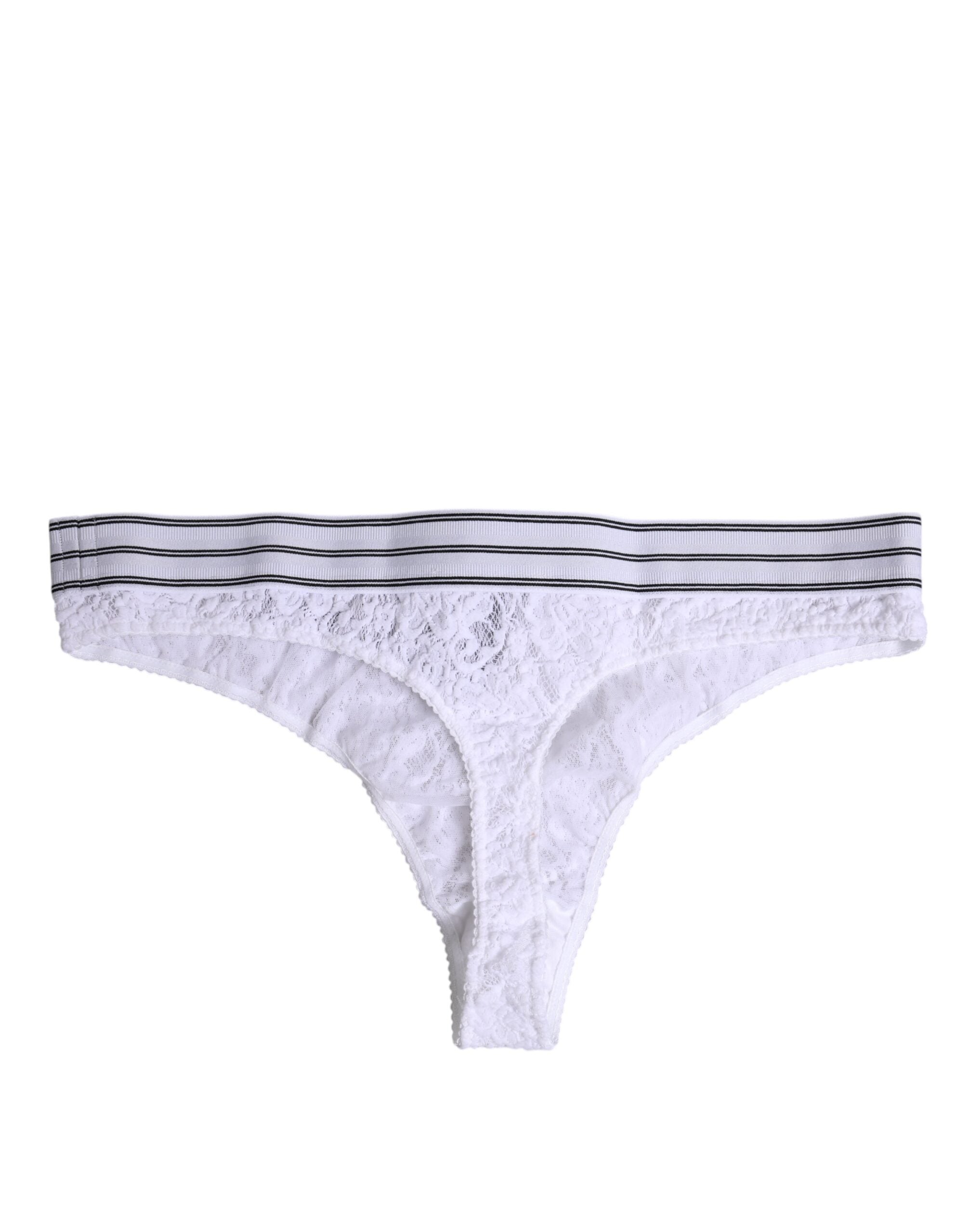 White Nylon Floral Lace Bottom Panty Underwear