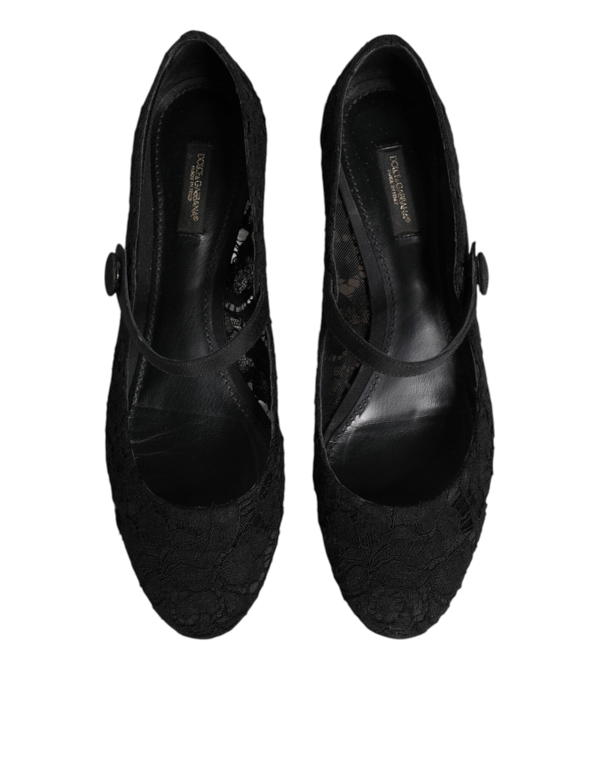 Black Vally Taormina Floral Lace Pumps Shoes