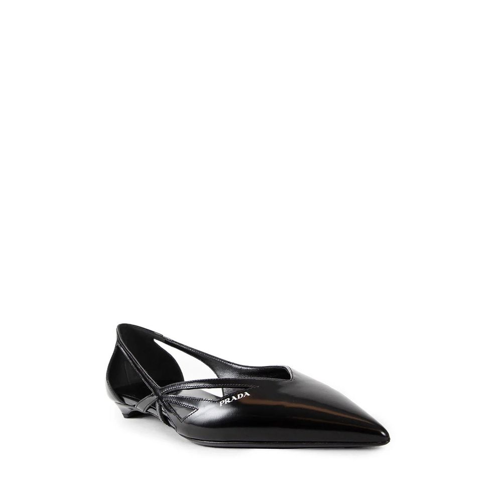 Black Calfskin Ballet Flats