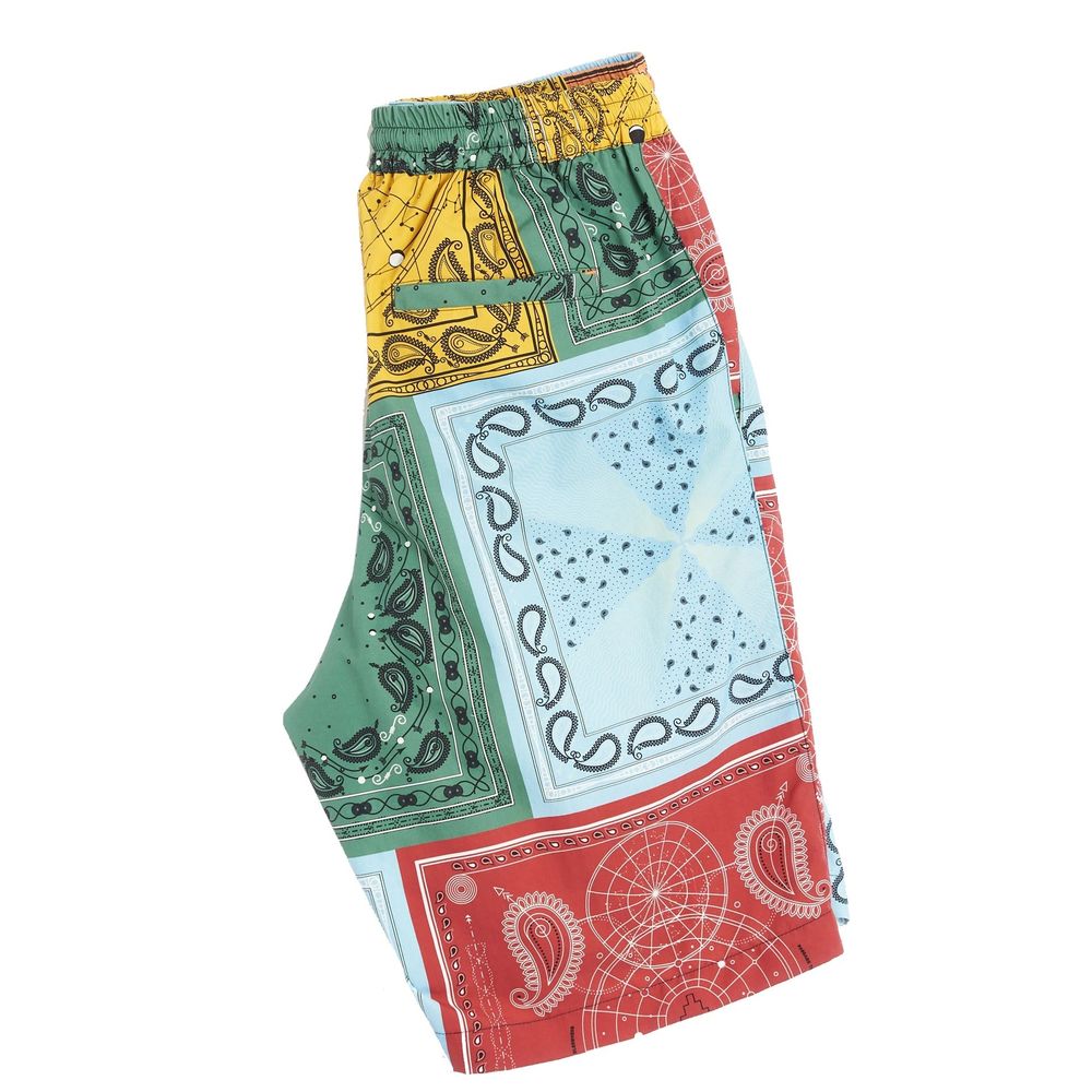 Yellow Polyamide Shorts