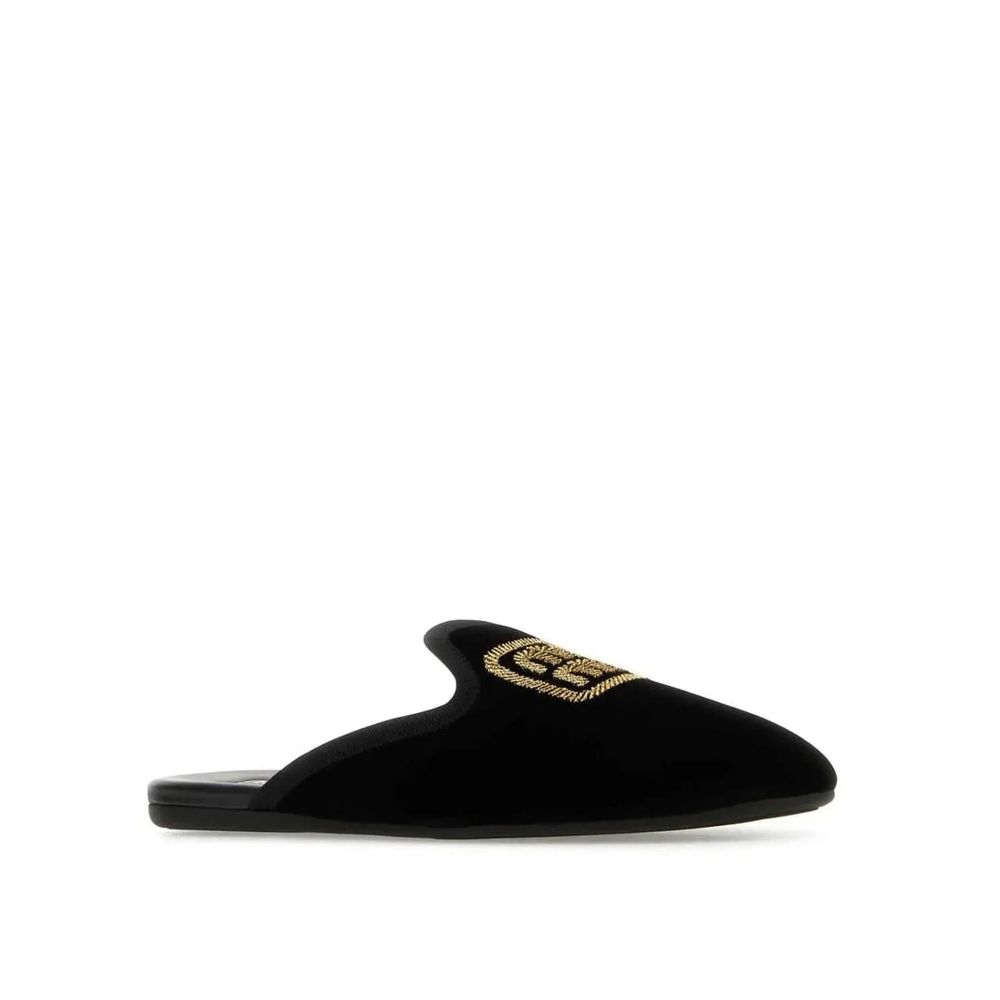 Black Calfskin Mules