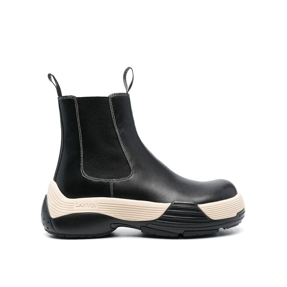 Black Calfskin Chelsea Boots