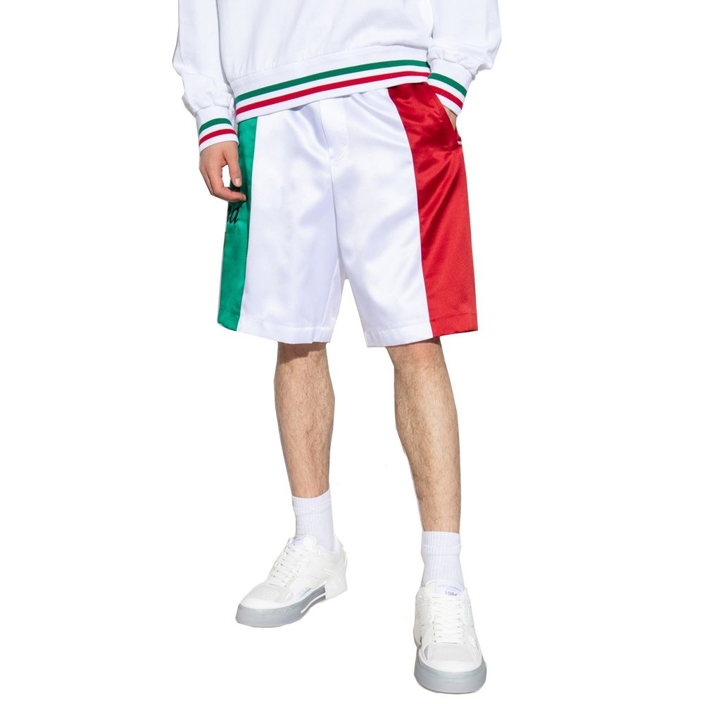 White Polyester Shorts
