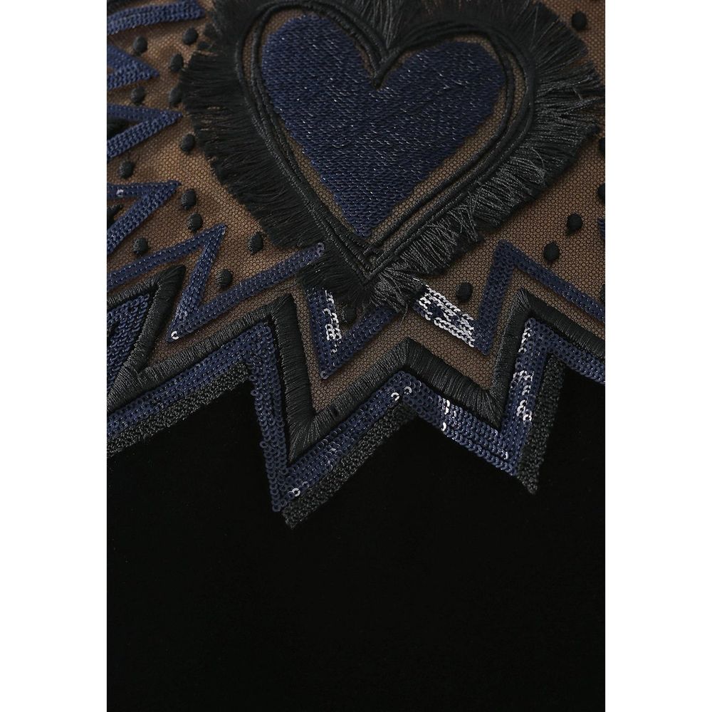 Black Viscose Casual Dress