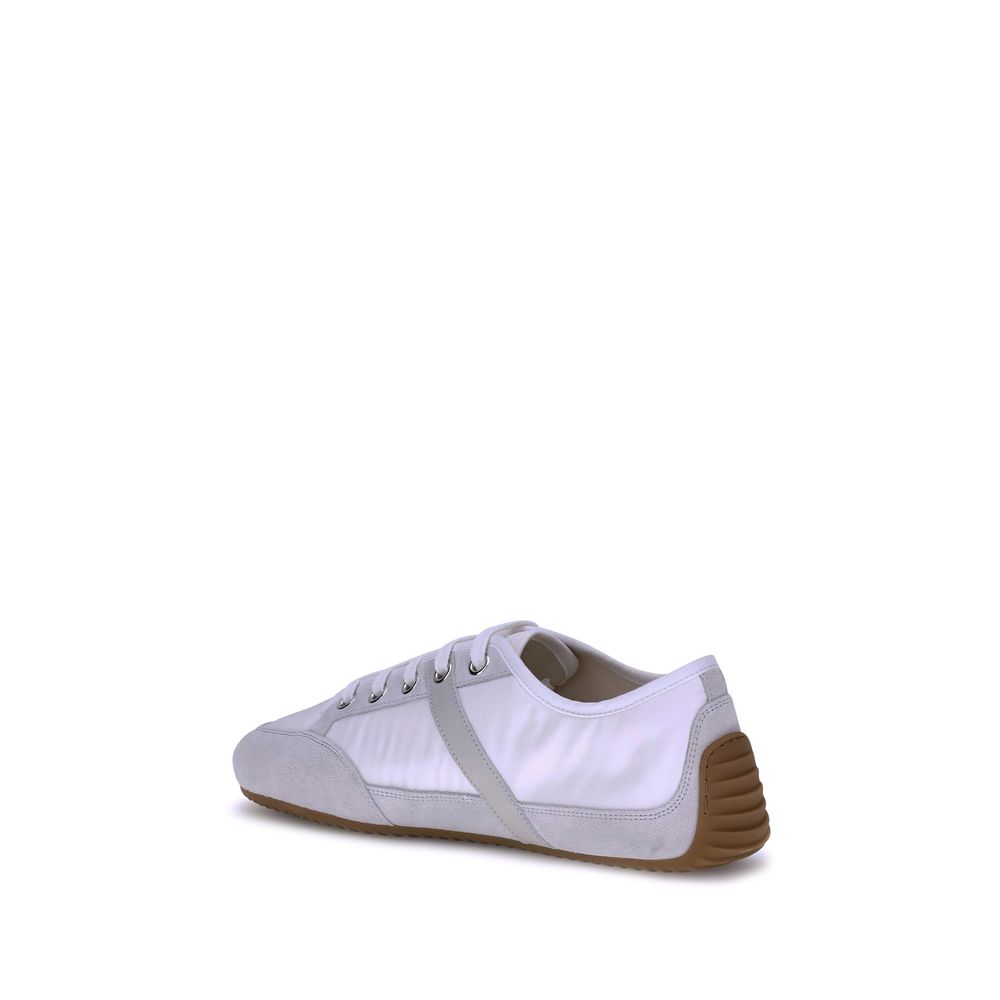 White Rubber Low Top Sneakers