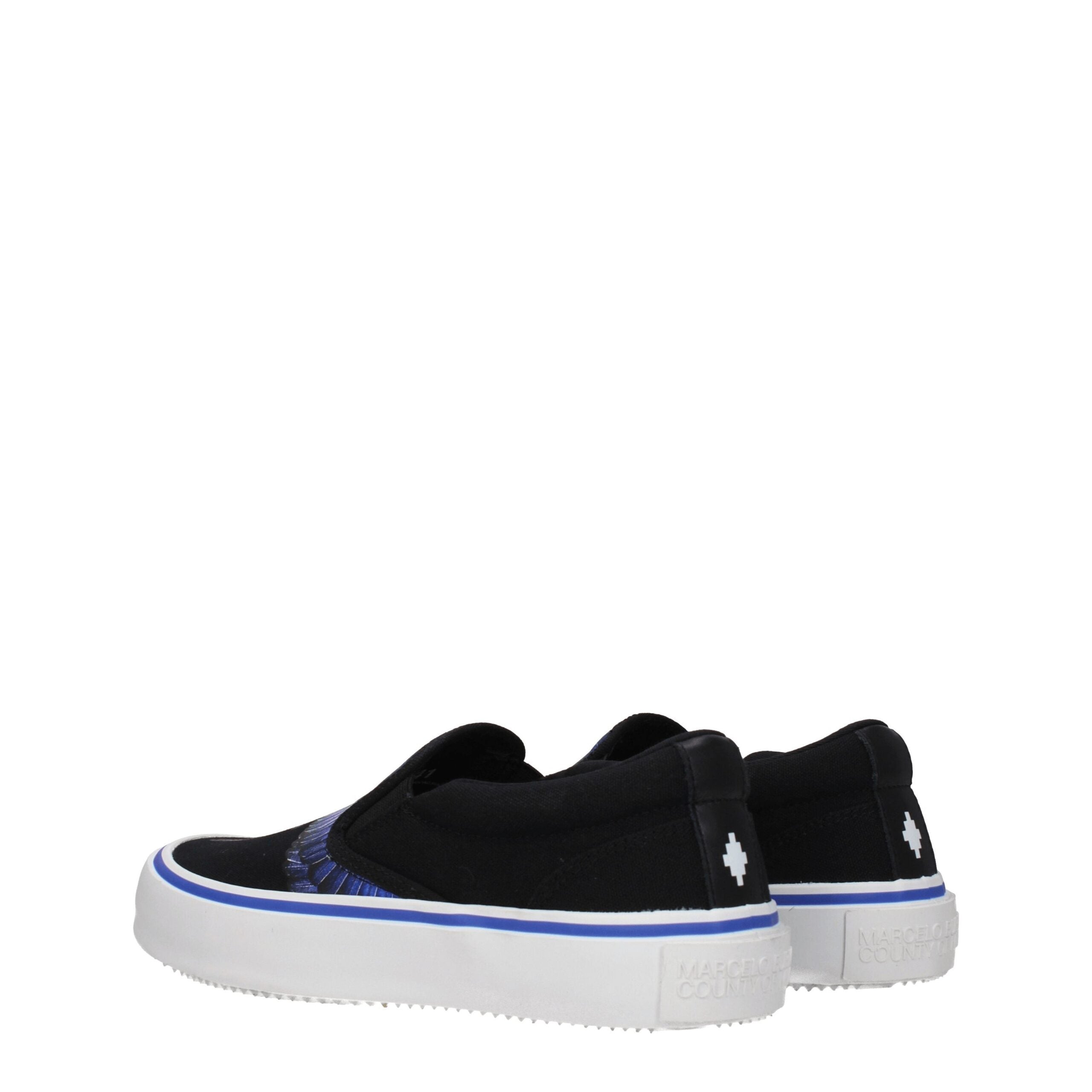 Black Fabric Slip-On Loafers