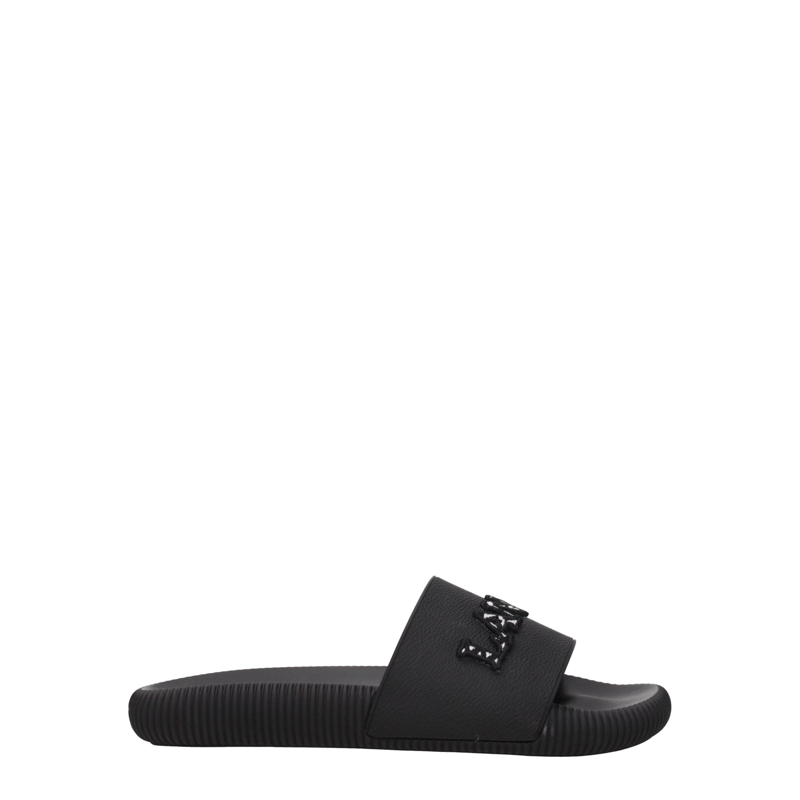 Black Cotton Slippers