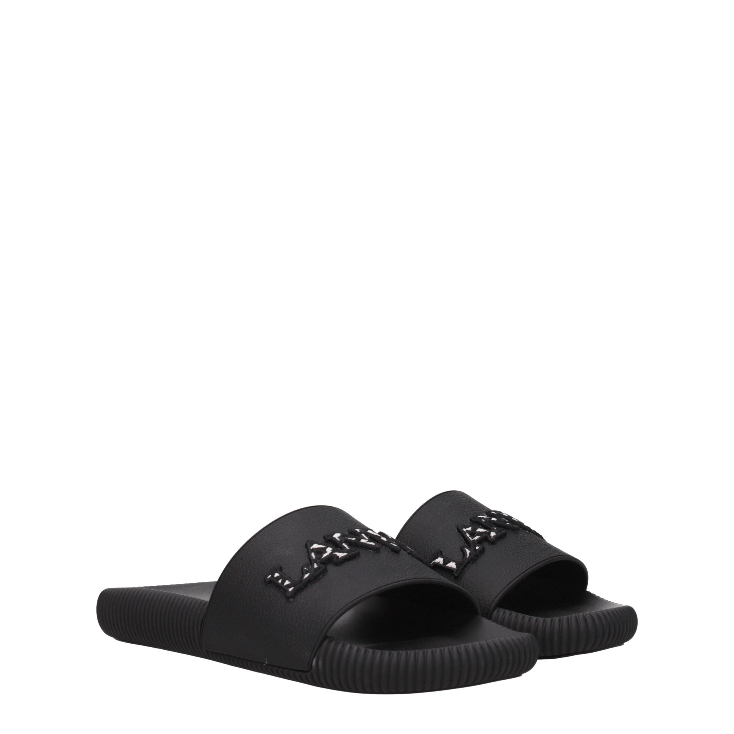 Black Cotton Slippers