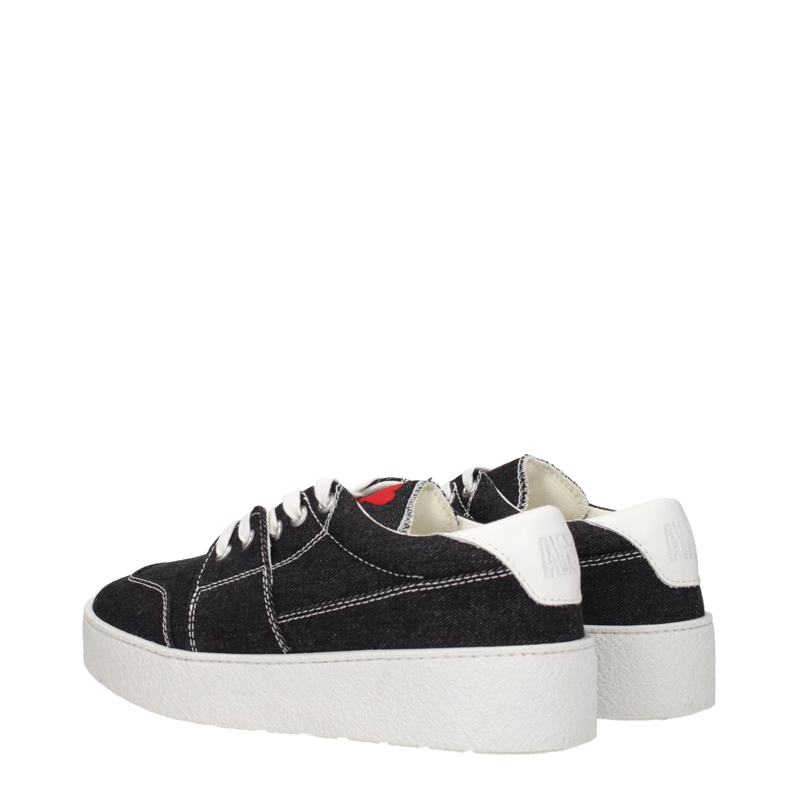 Black Fabric Low Top Sneakers