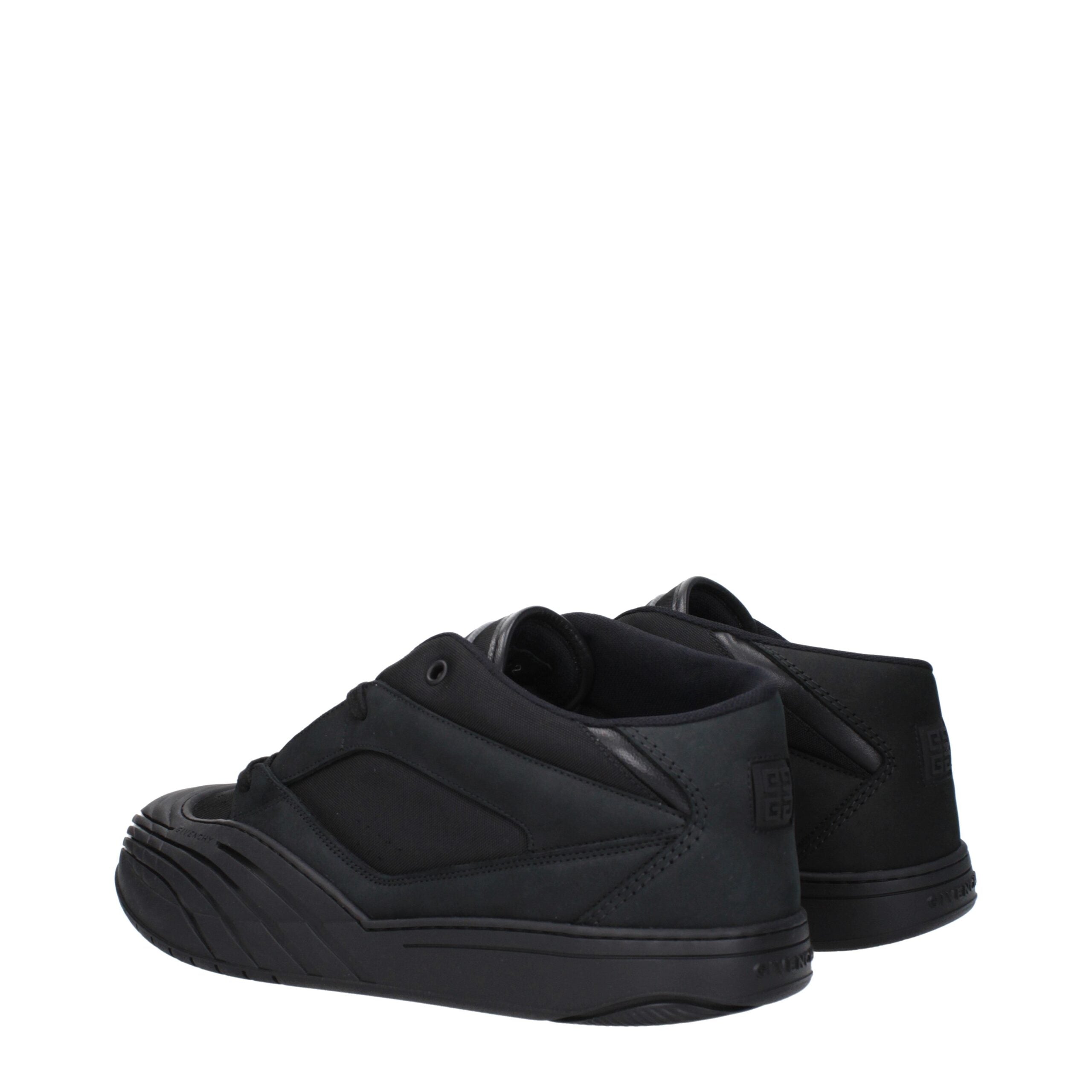 Black Fabric Low Top Sneakers