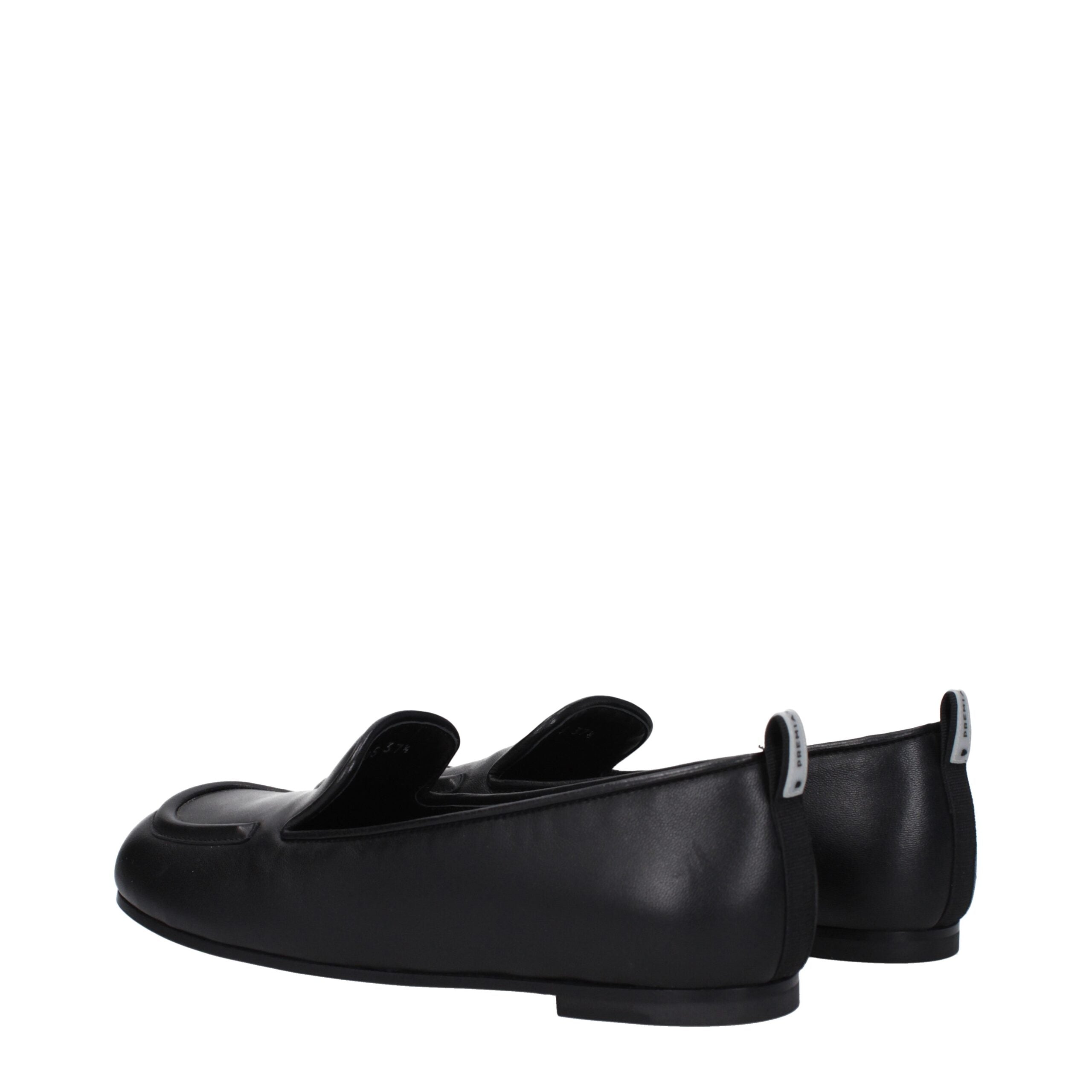 Black Leather Slip-On Loafers