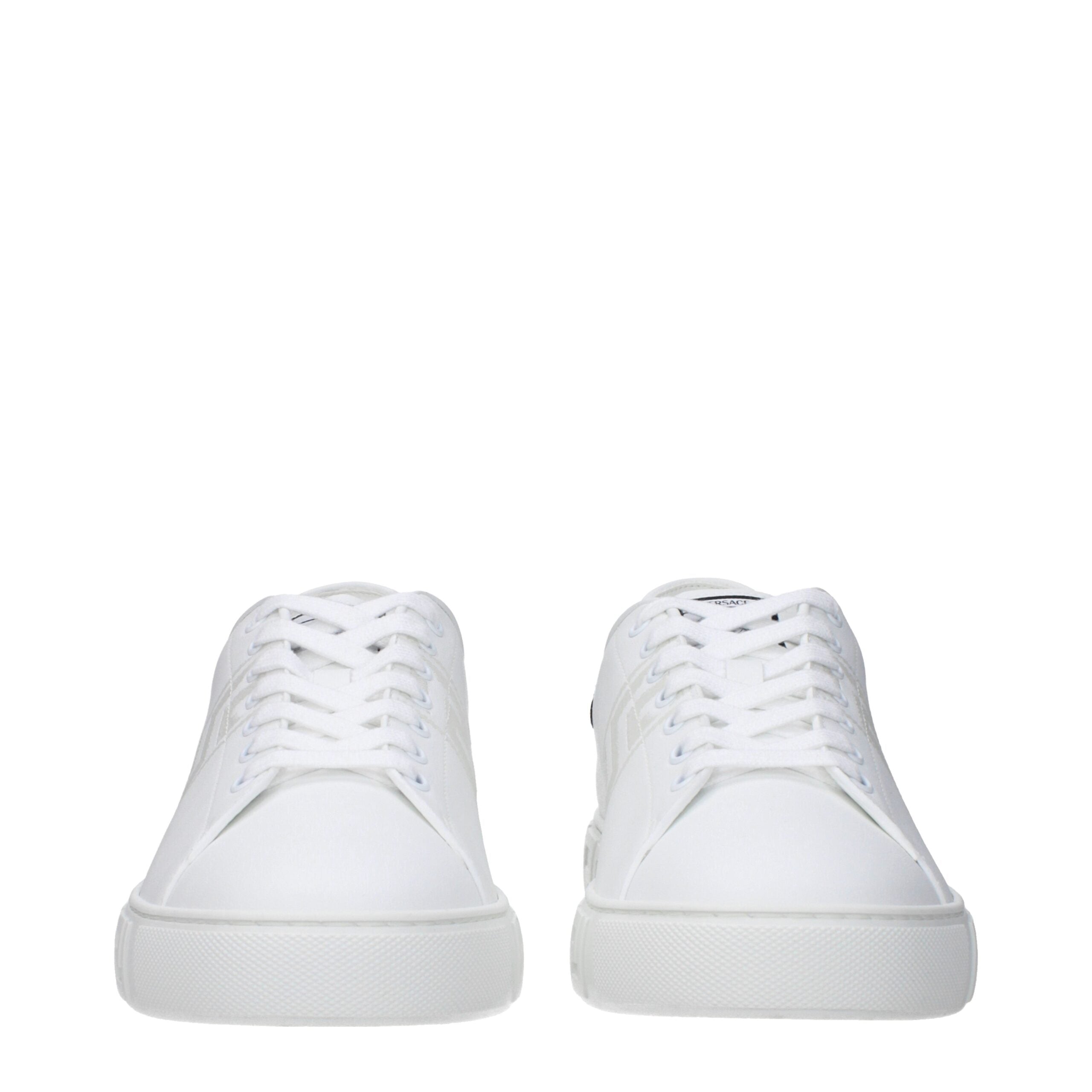 White Leather Low Top Sneakers