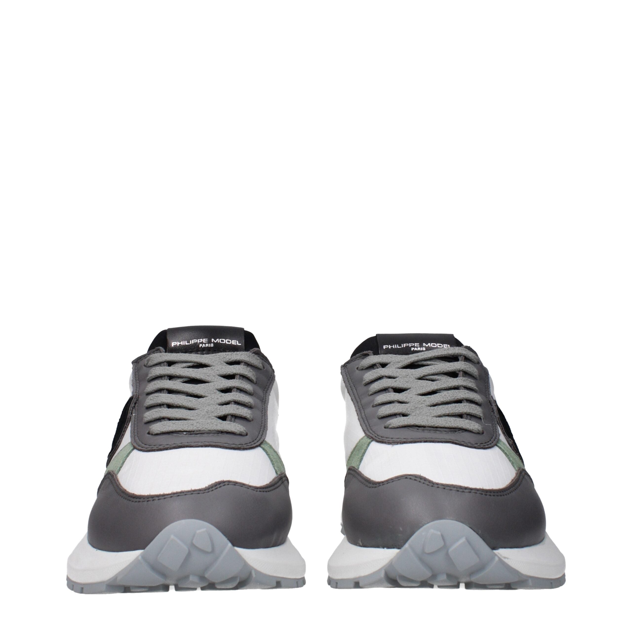 White Fabric Athletic Sneakers