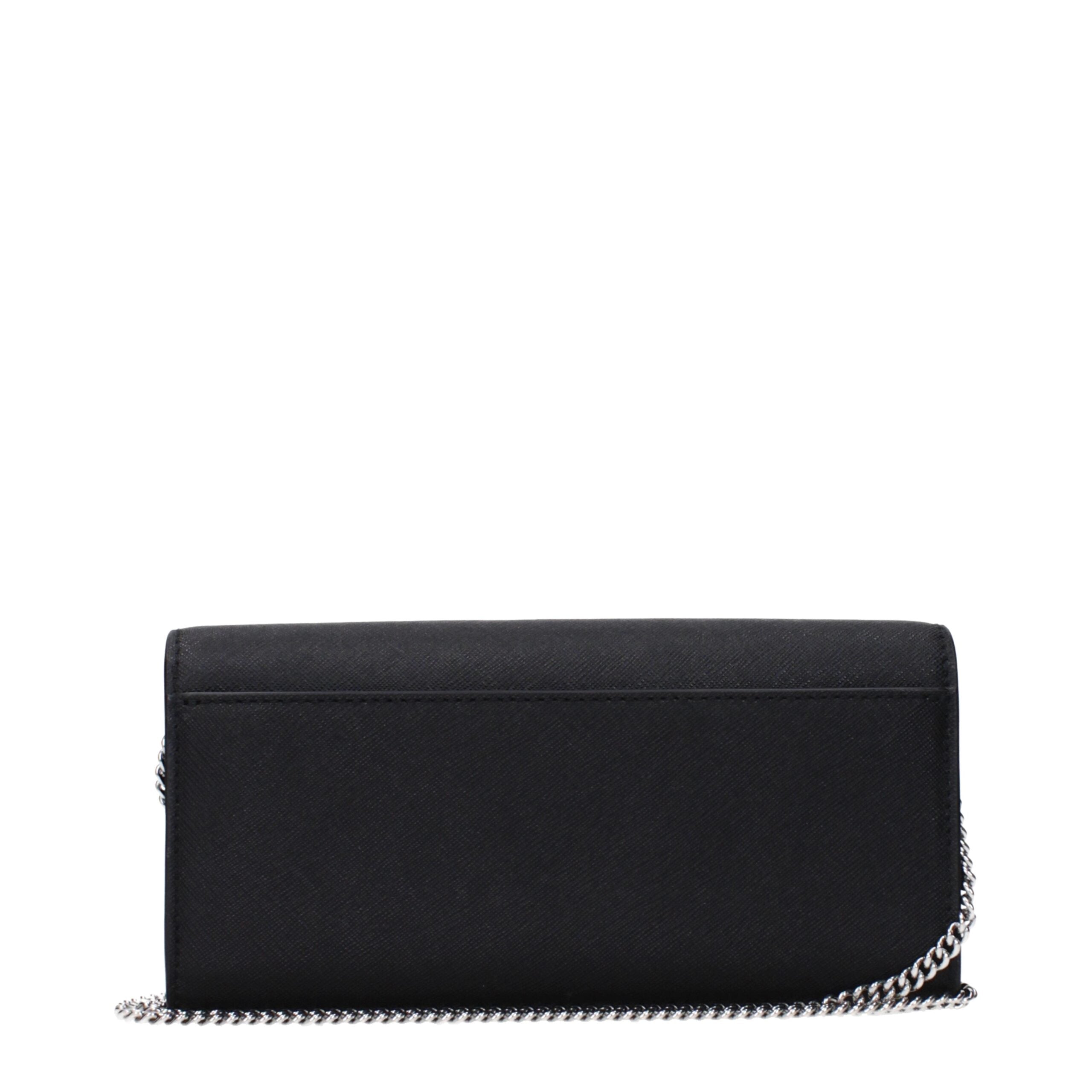 Black Leather Clutch Bag