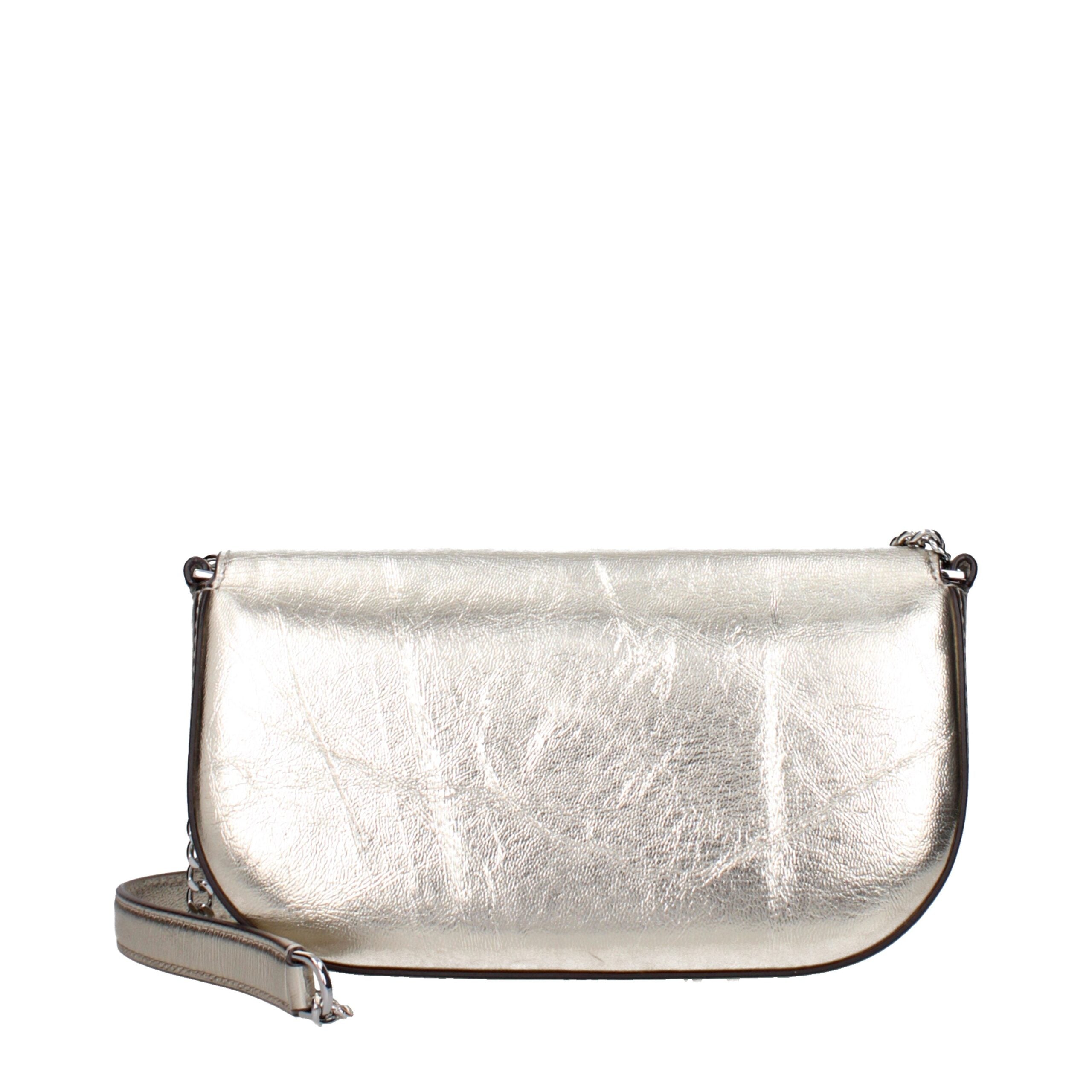 Gold Leather Crossbody Bag