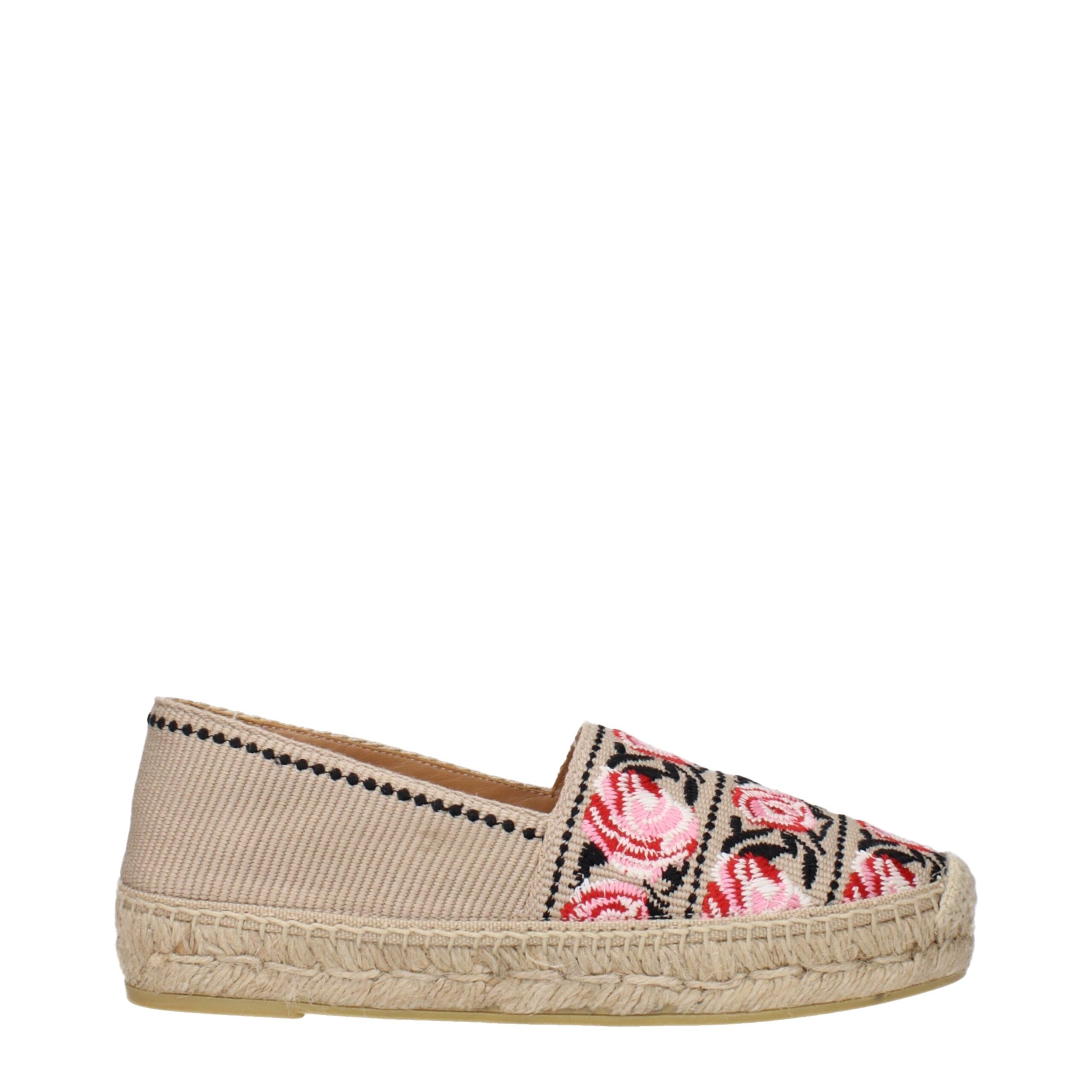 Beige Fabric Espadrilles