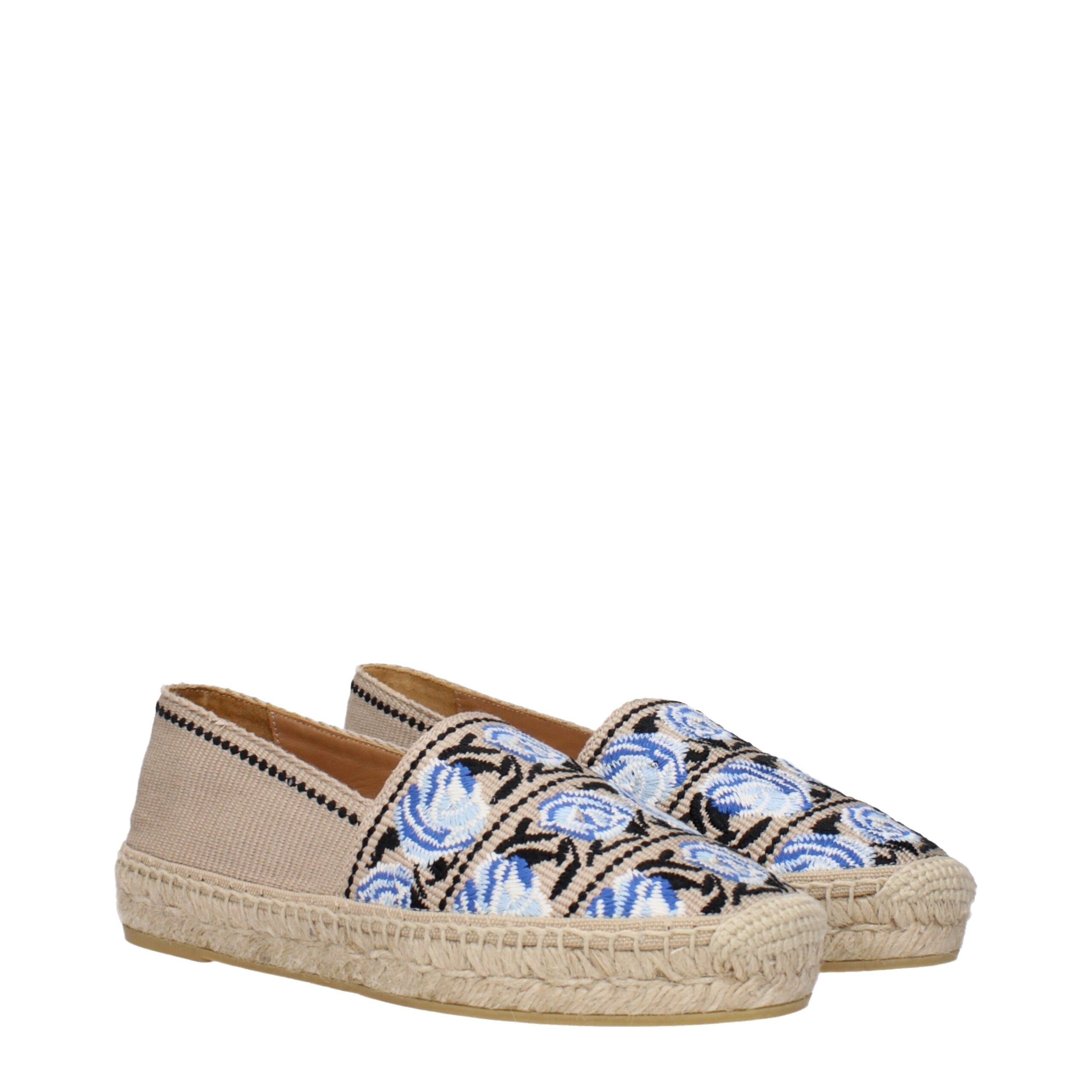 Beige Fabric Espadrilles