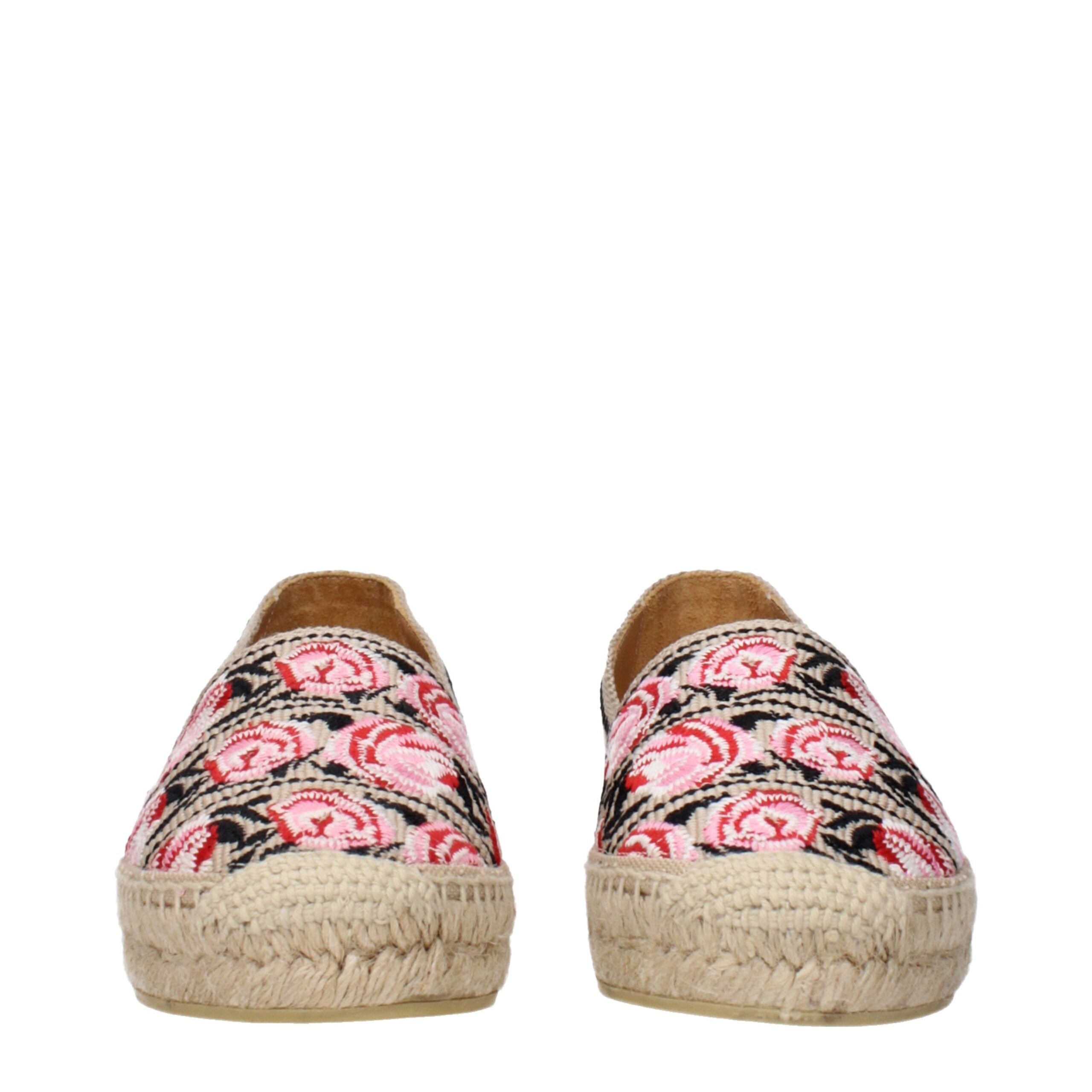 Beige Fabric Espadrilles