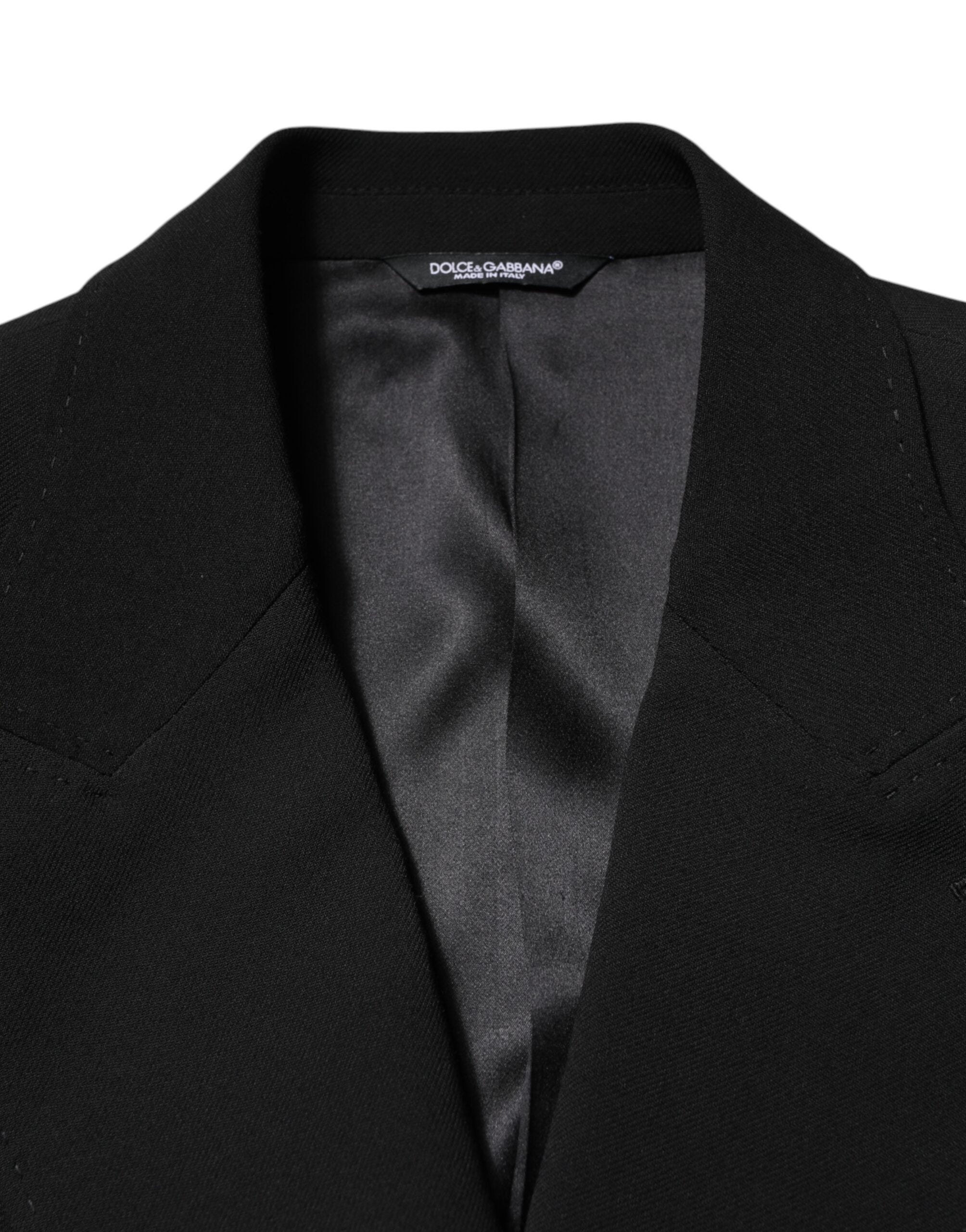 Black SICILIA Double Breasted Coat Blazer
