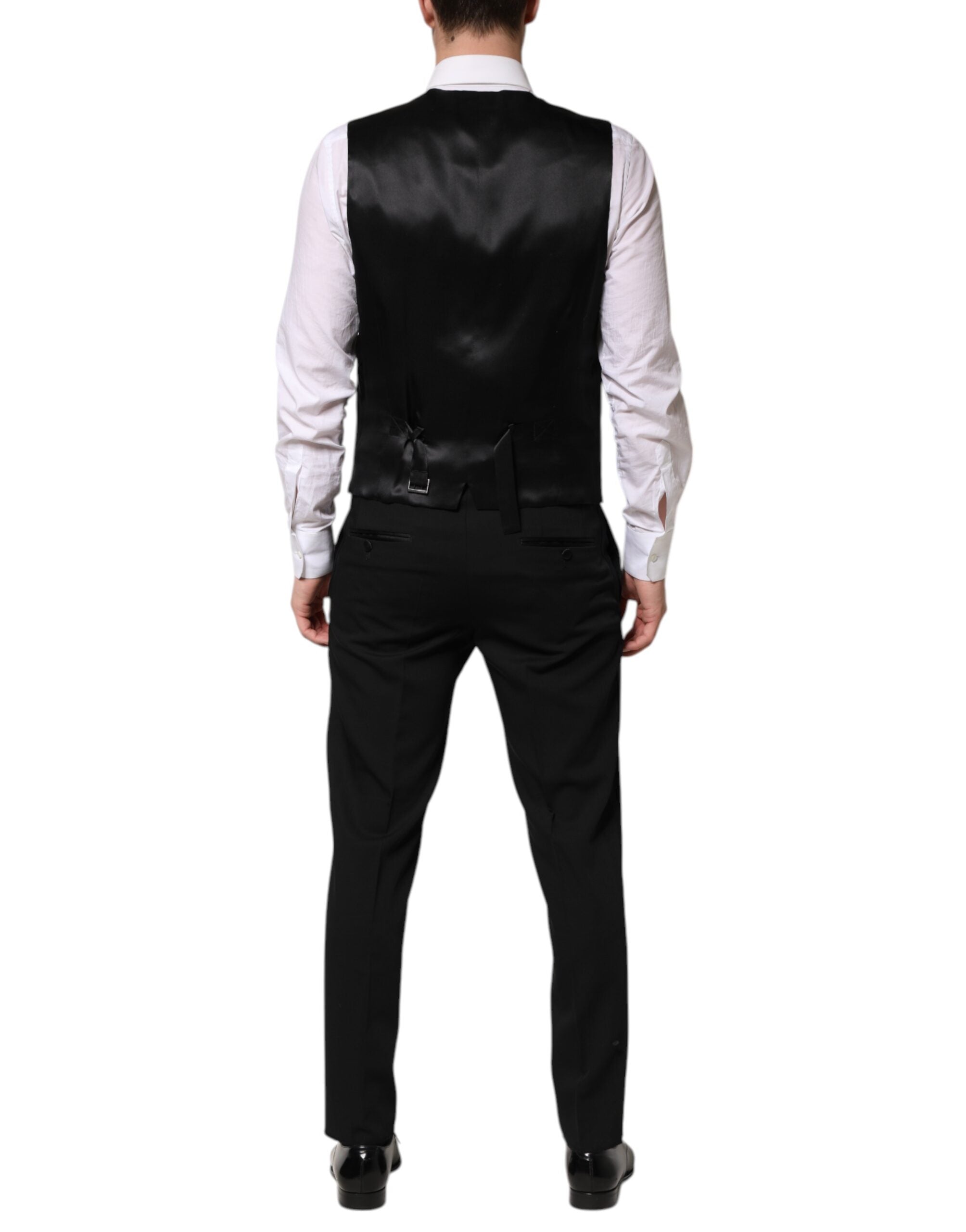 Black Wool 3 Piece Single Breasted Suit