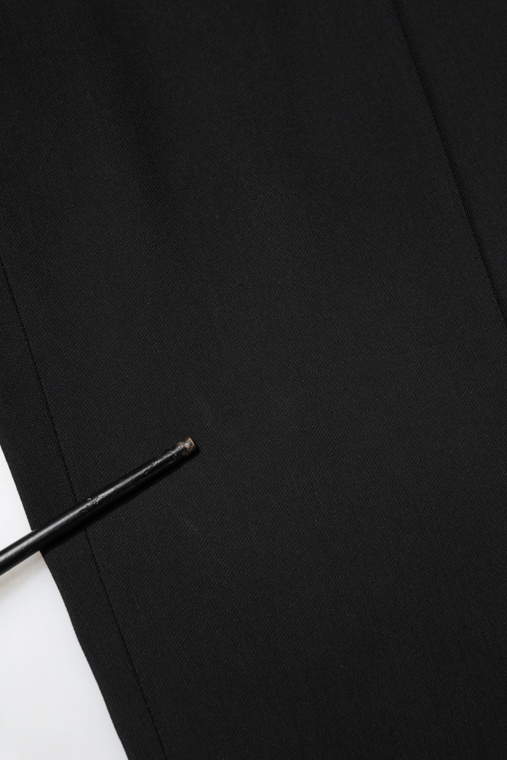 Black Cotton Single Breasted 2 Piece Suit