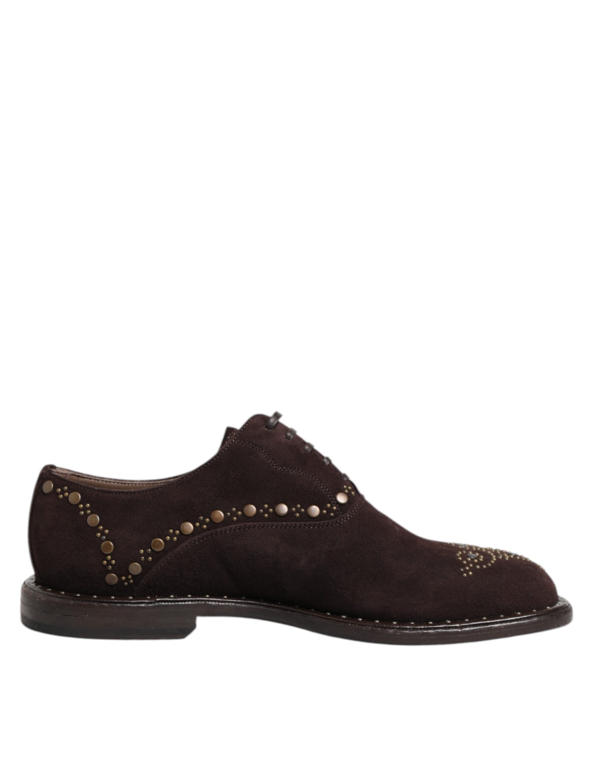 Brown Velvet Lace Up Oxford Dress Shoes