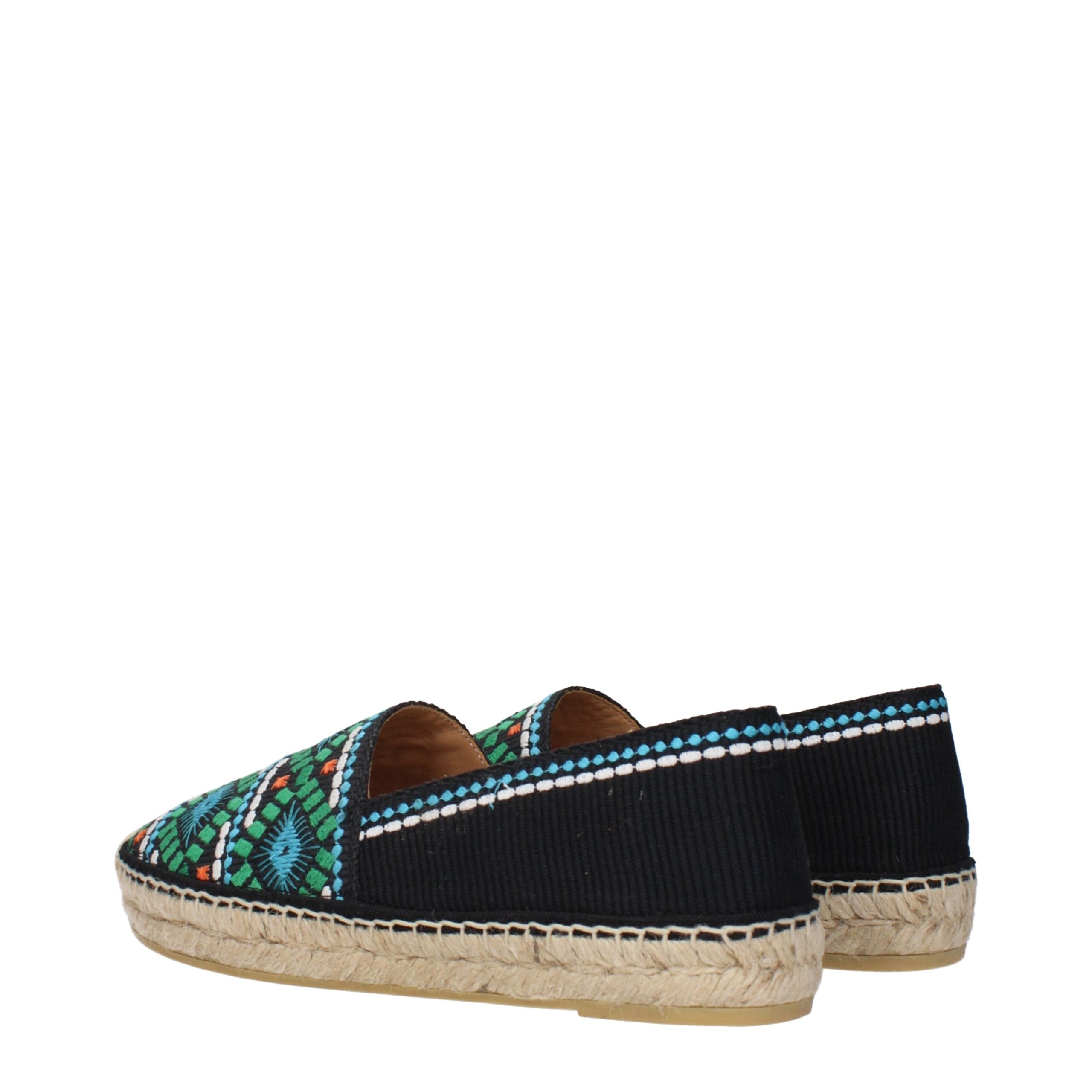 Black Fabric Espadrilles