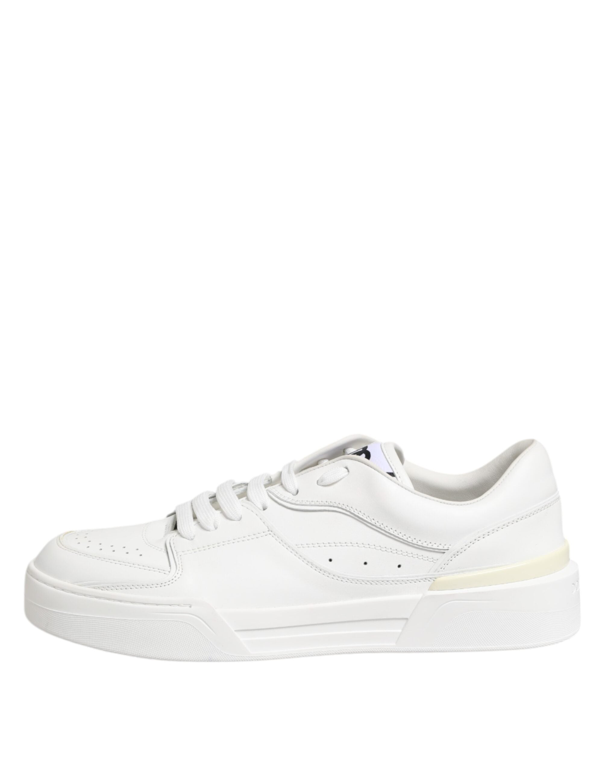White Miami Leather Low Top Sneakers Shoes