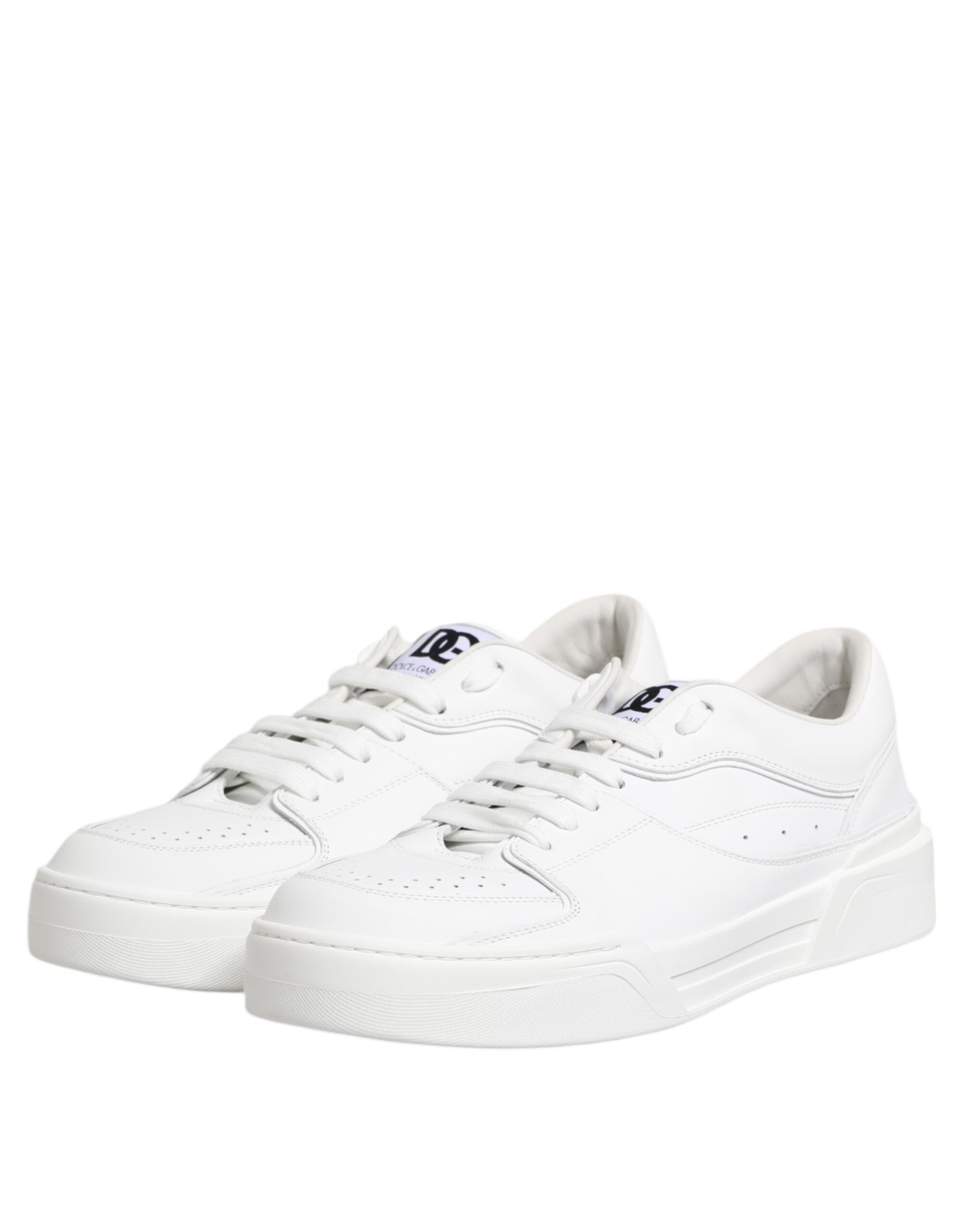 White Miami Leather Low Top Sneakers Shoes