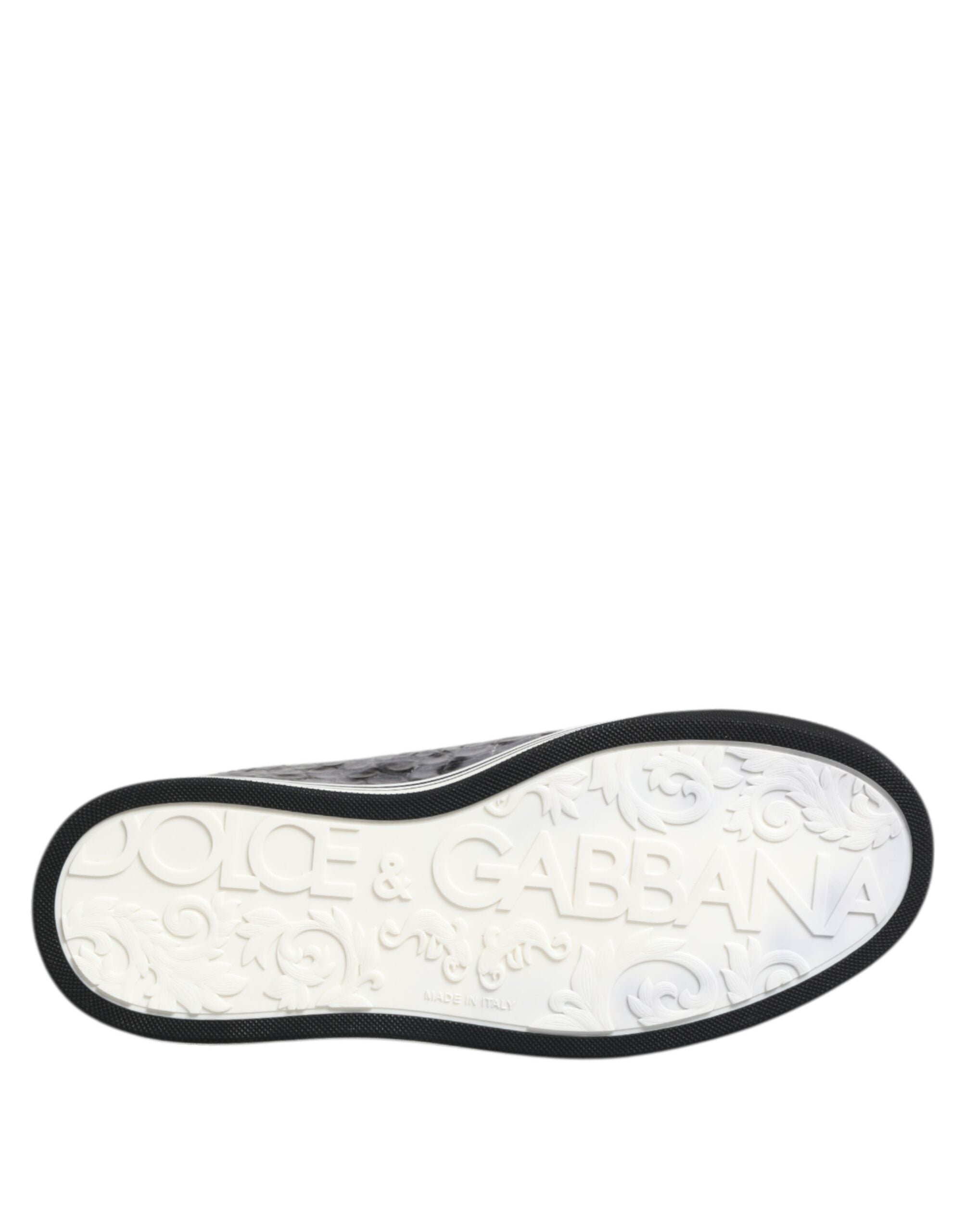 Gray Leather Leopard Low Top Sneakers Shoes