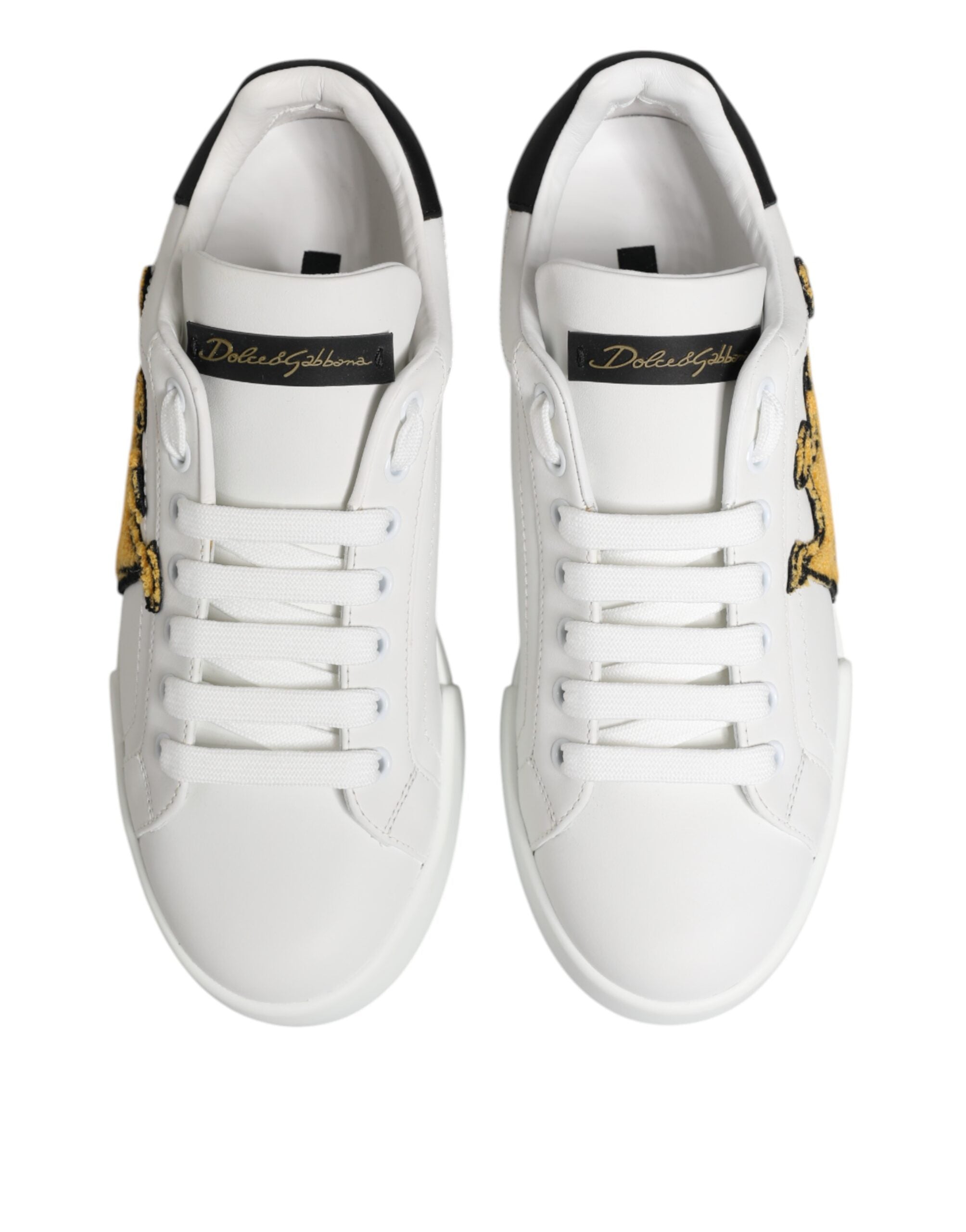 White Crown Patch Portofino Men Sneakers Shoes
