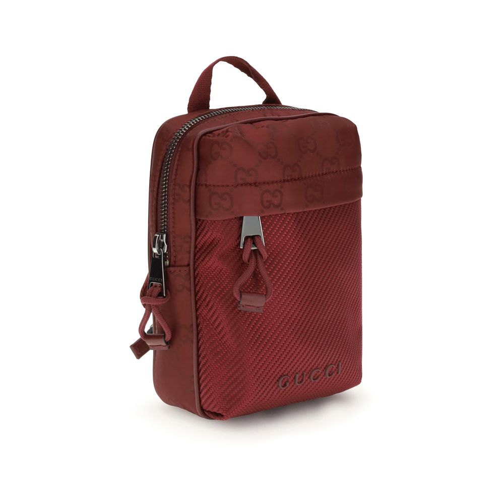 Bordeaux Polyamide Shoulder Bag