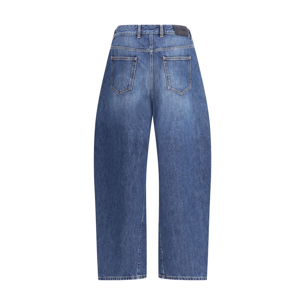 Blue Cotton Relaxed Fit Jeans