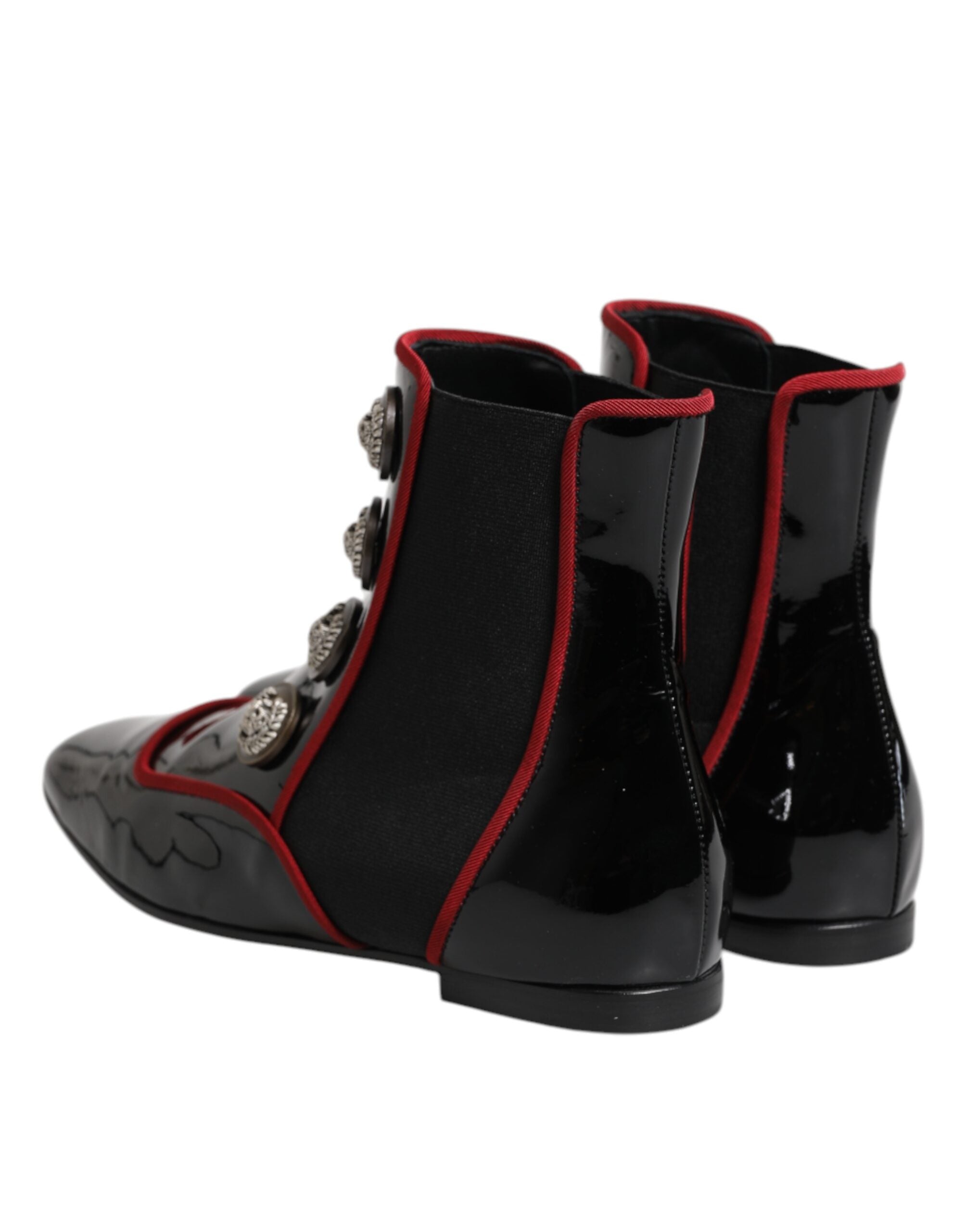 Black Jackie Buttoned Chelsea Boots Shoes