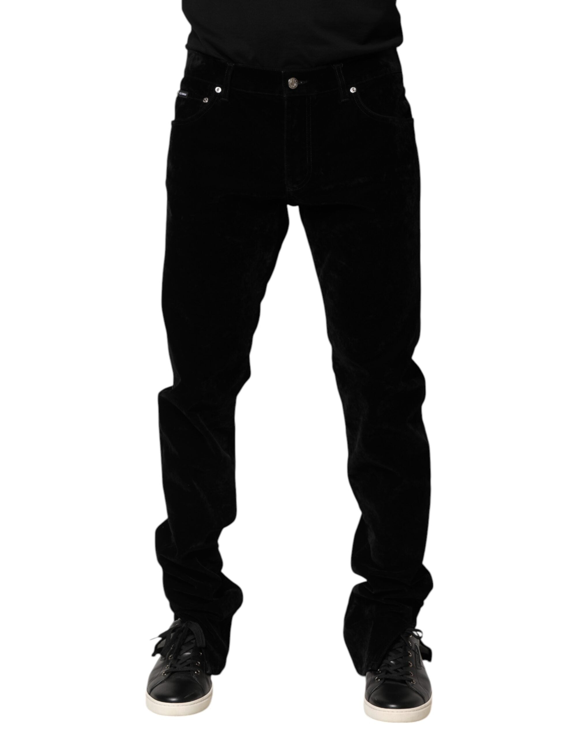 Black Cotton Men Dress Formal Trouser Pants